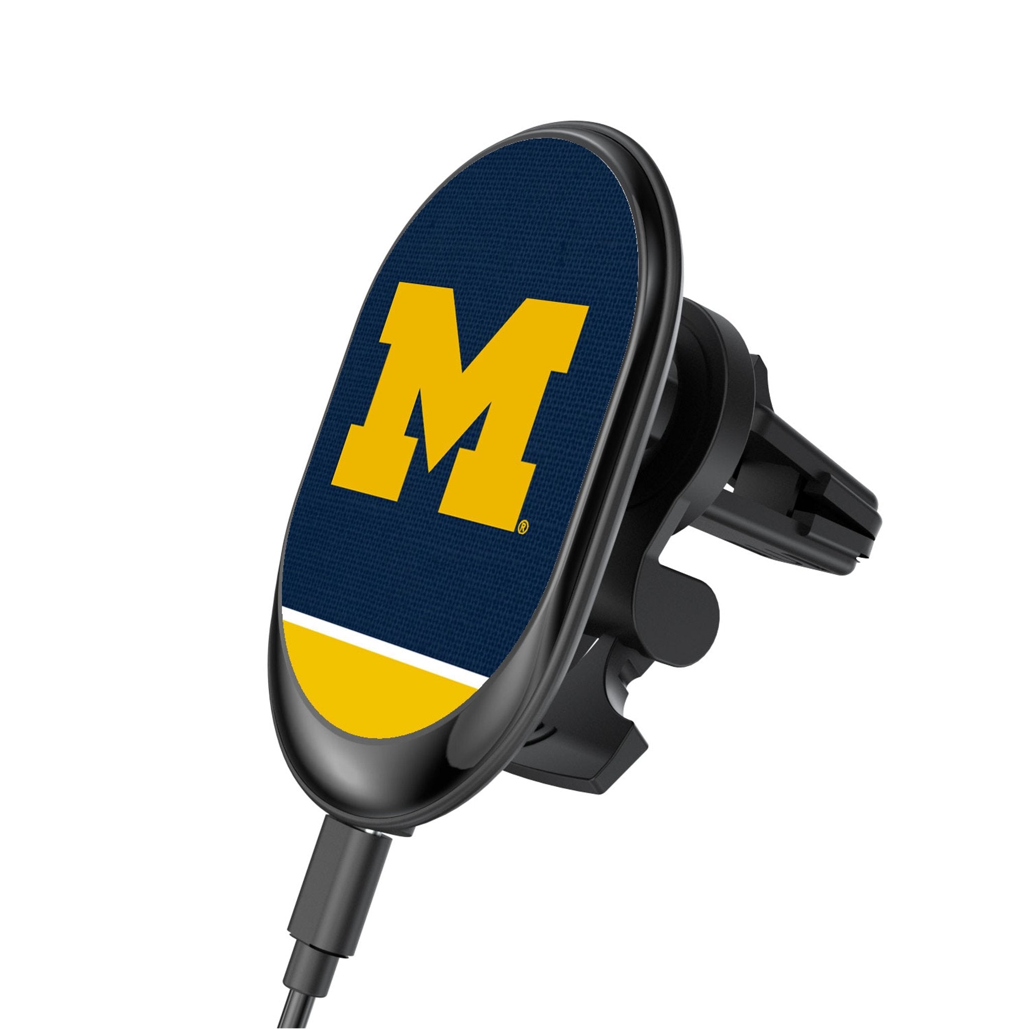 University of Michigan Wolverines Endzone Solid Wireless Mag Car Charger 1
