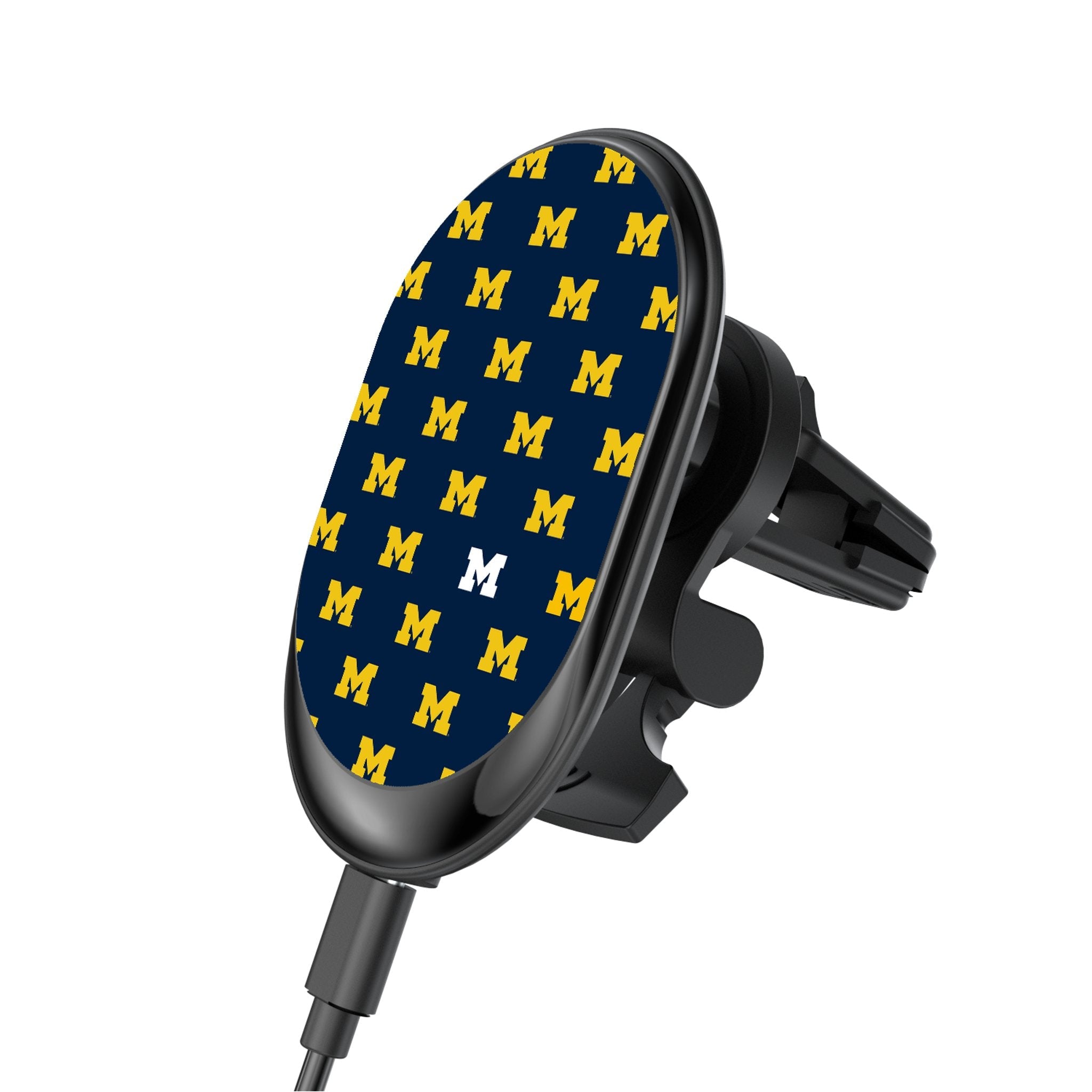 University of Michigan Wolverines Fashion Pattern Wireless Mag Car Charger 1
