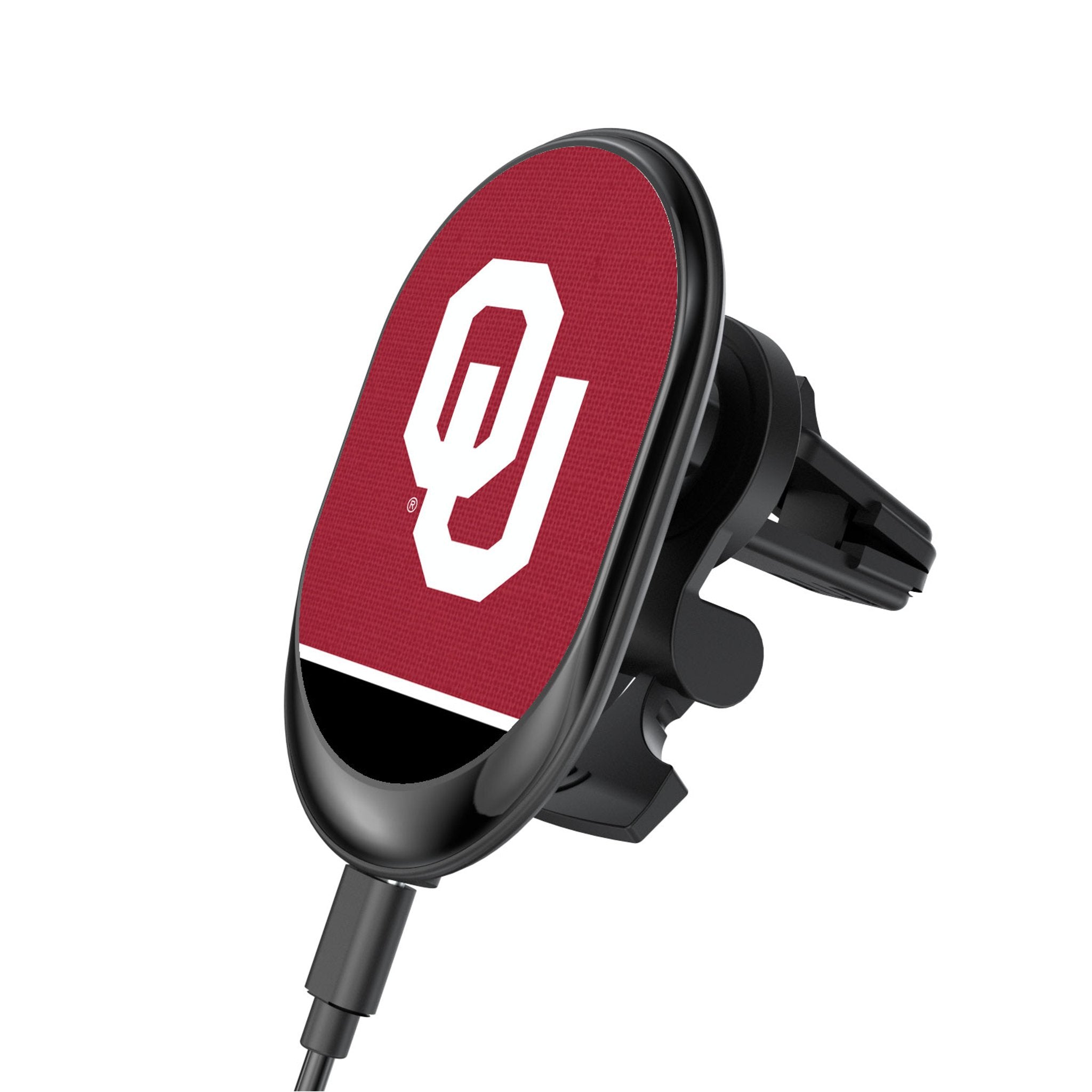 University of Oklahoma Sooners Endzone Solid Wireless Mag Car Charger 1