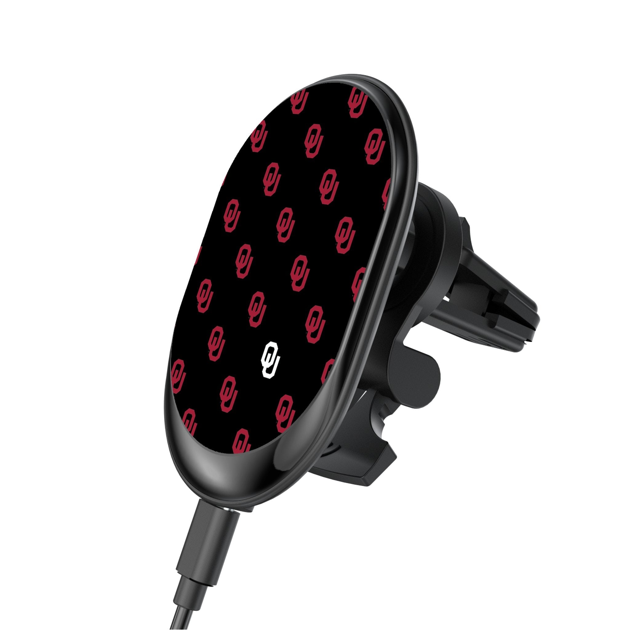 University of Oklahoma Sooners Fashion Pattern Wireless Mag Car Charger 1