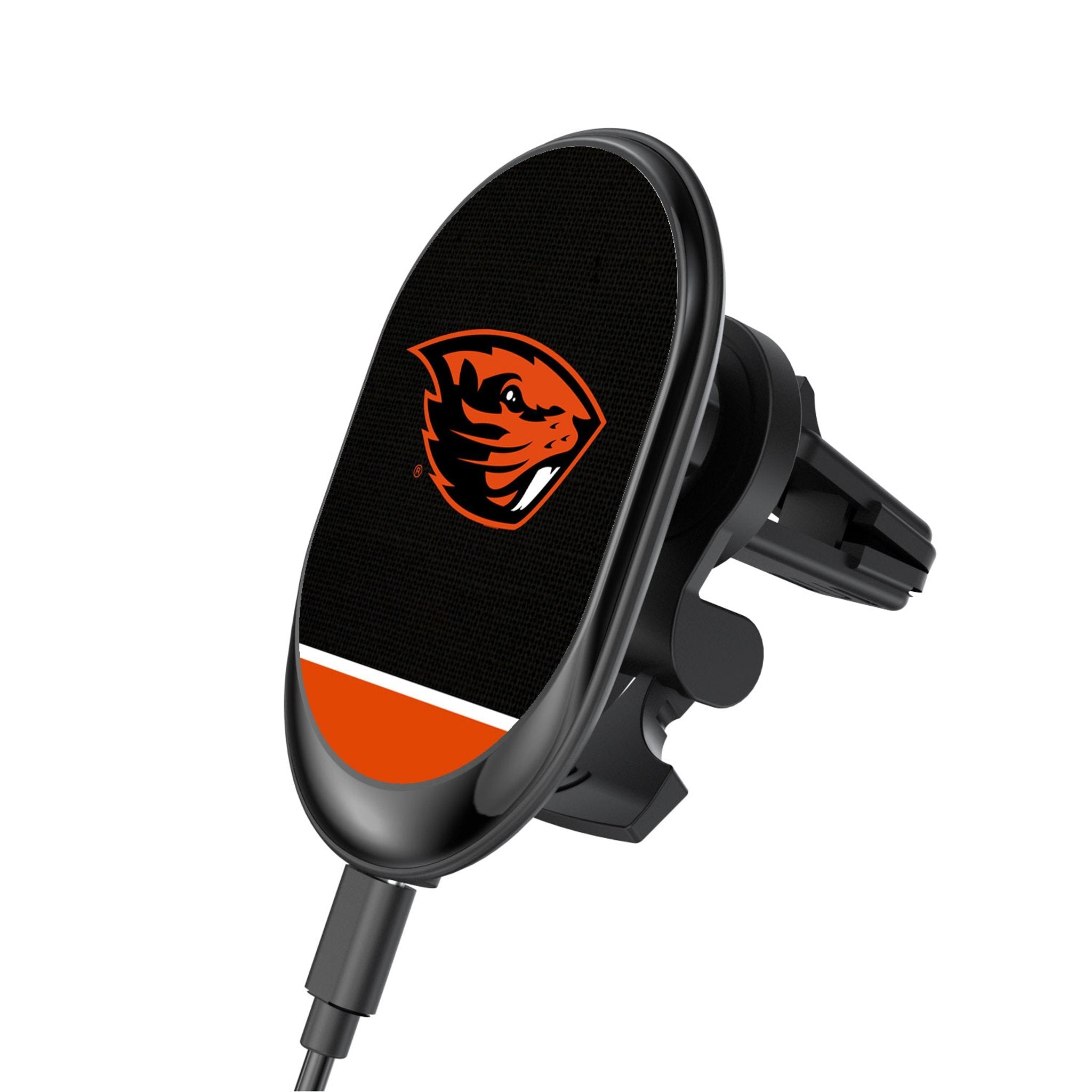 Oregon State University Beavers Endzone Solid Wireless Mag Car Charger 1