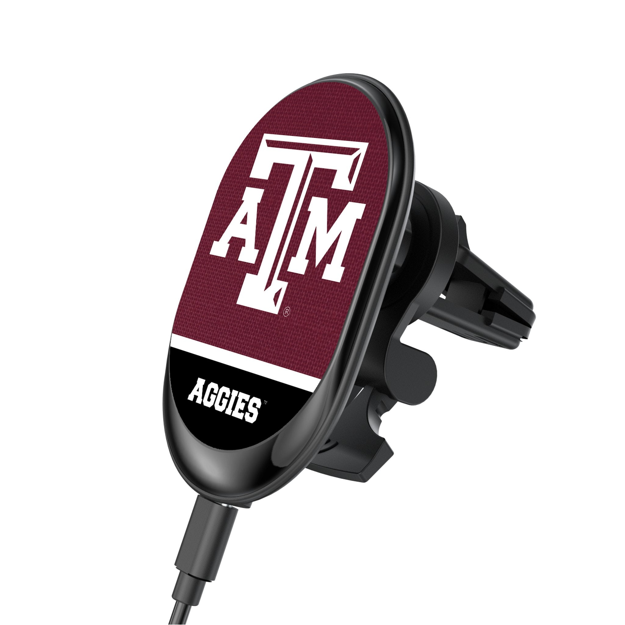 Texas A&M University Aggies Endzone Solid Wireless Mag Car Charger
