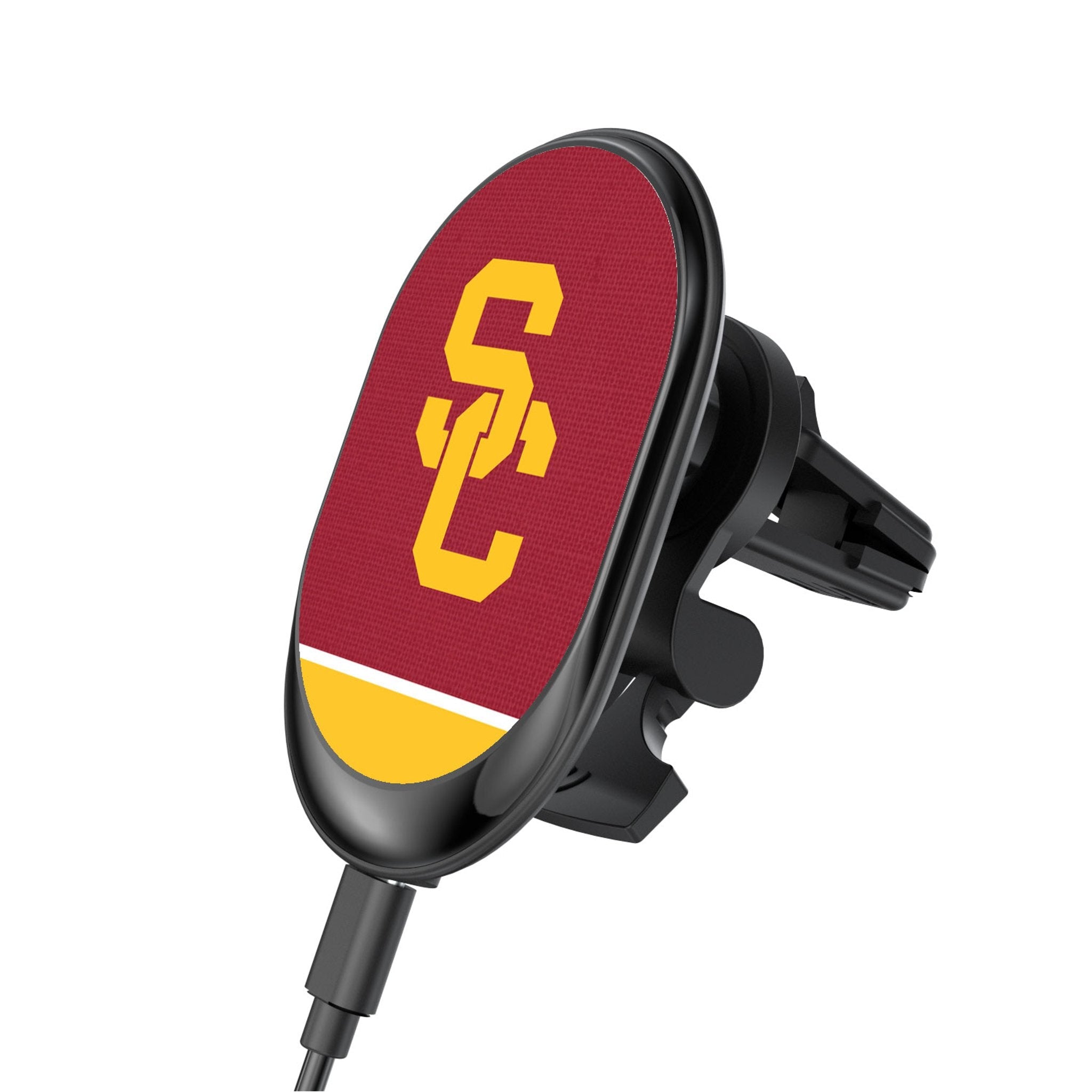 University of Southern California Trojans Endzone Solid Wireless Mag Car Charger 1