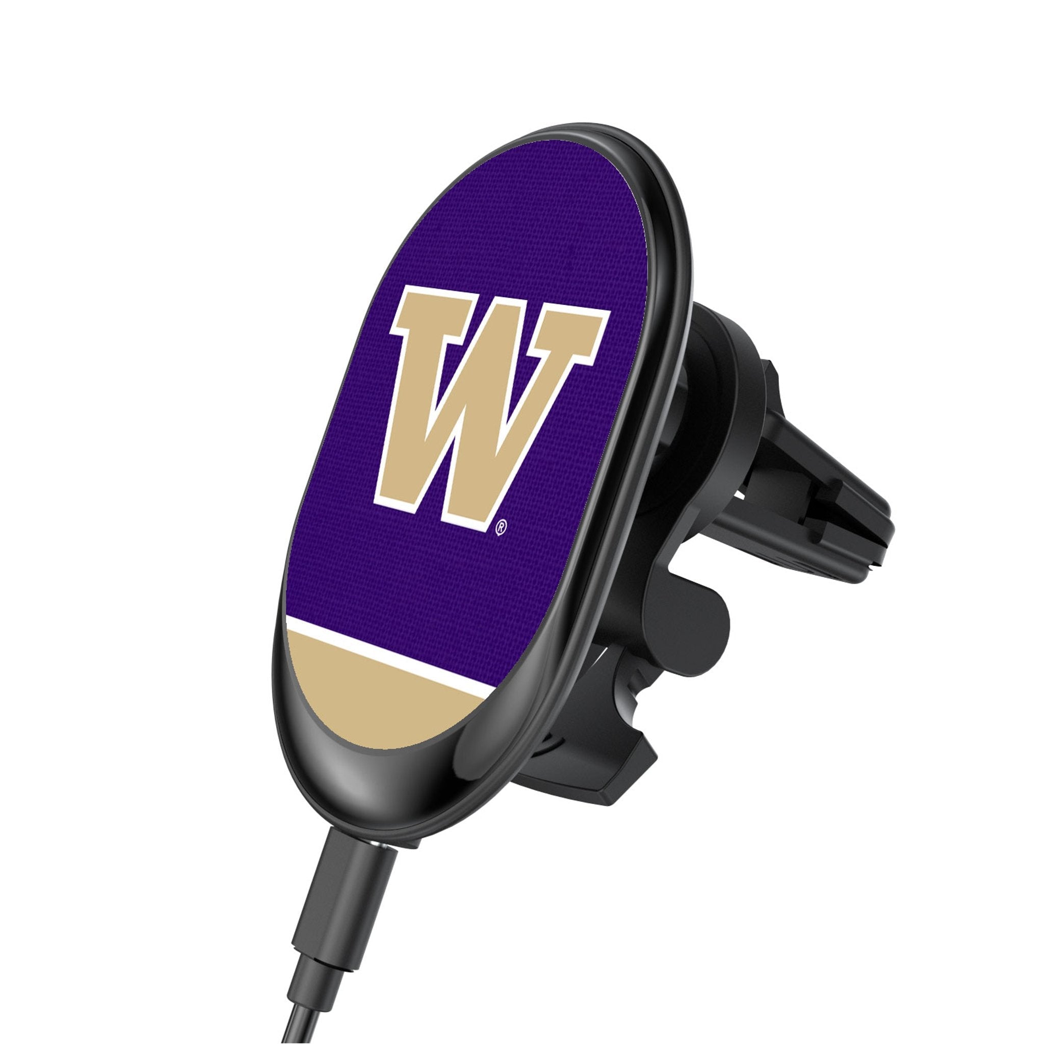 University of Washington Huskies Endzone Solid Wireless Mag Car Charger 1