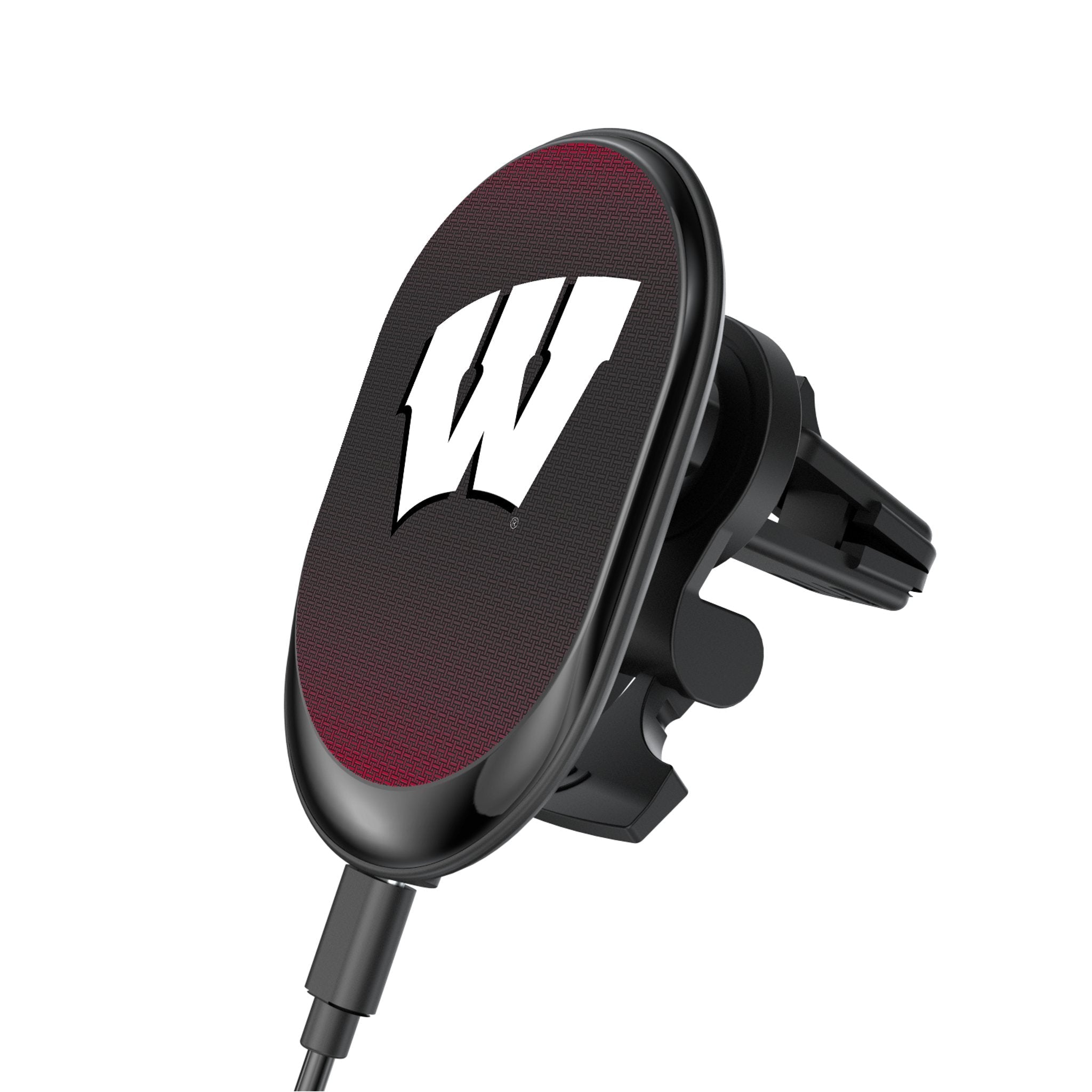 University of Wisconsin Badgers Linen Wireless Mag Car Charger 1