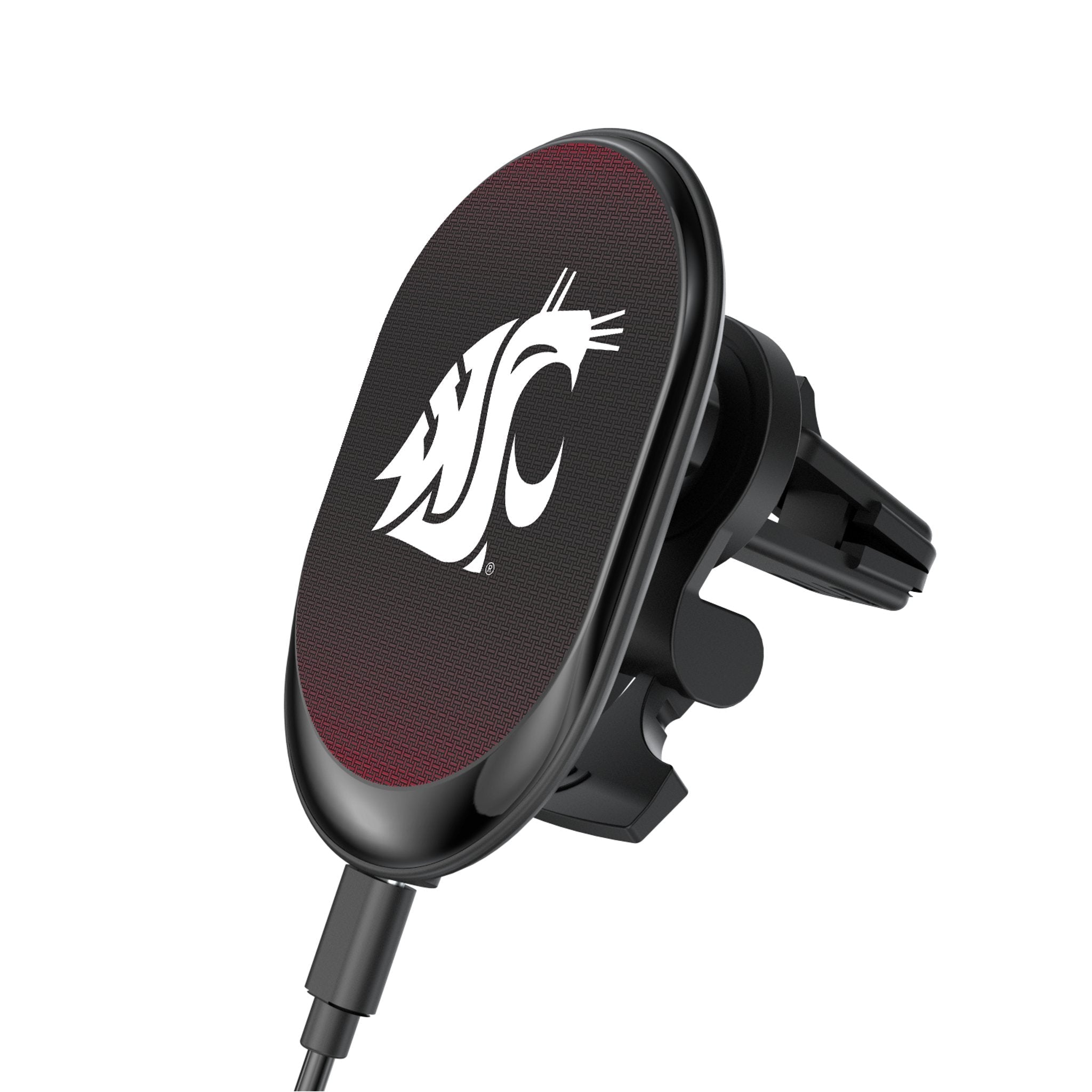 Washington State University Cougars Linen Wireless Mag Car Charger 1
