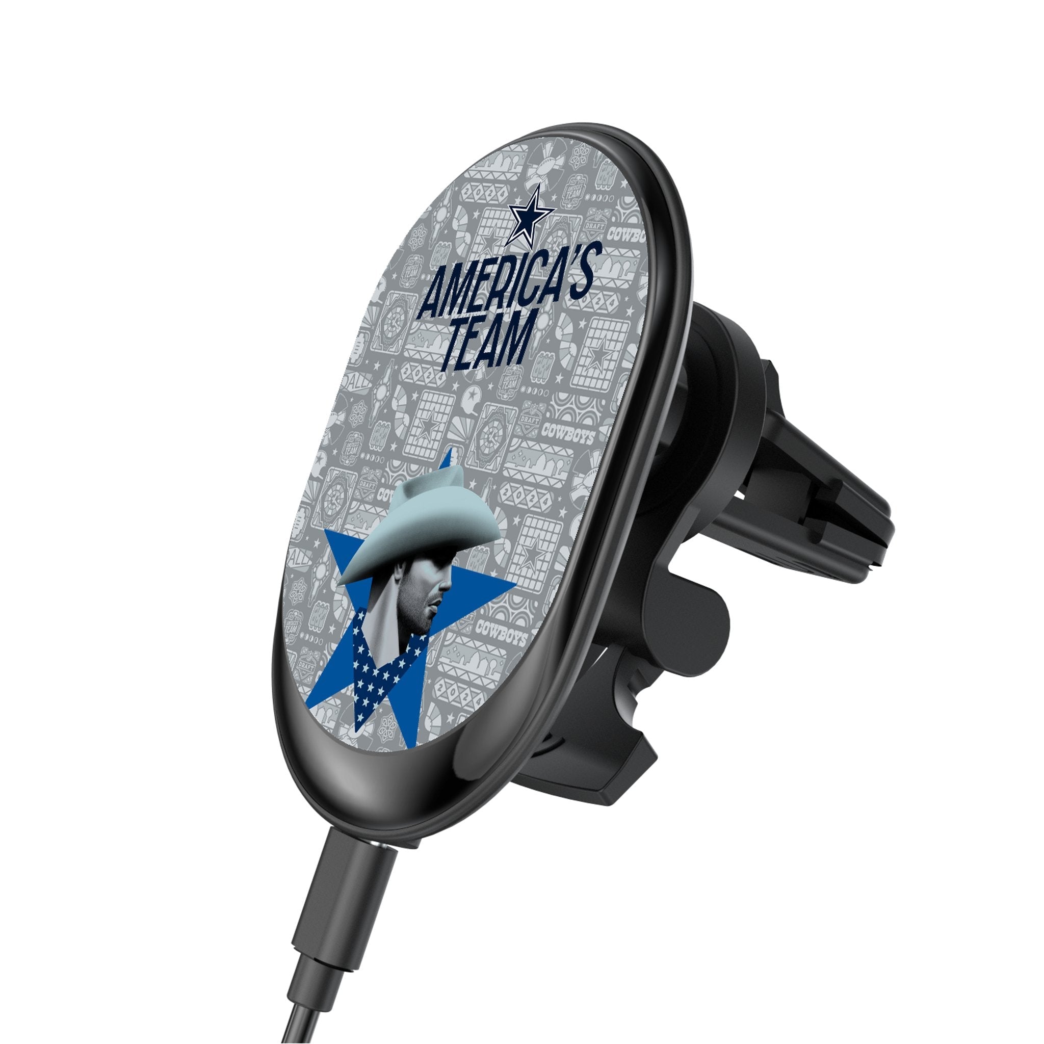 Dallas Cowboys 2024 Illustrated Limited Edition Wireless Car Charger 1