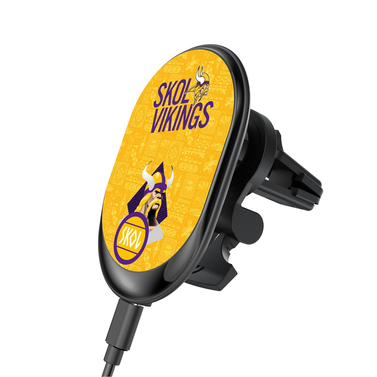 Minnesota Vikings 2024 Illustrated Limited Edition Wireless Car Charger 1