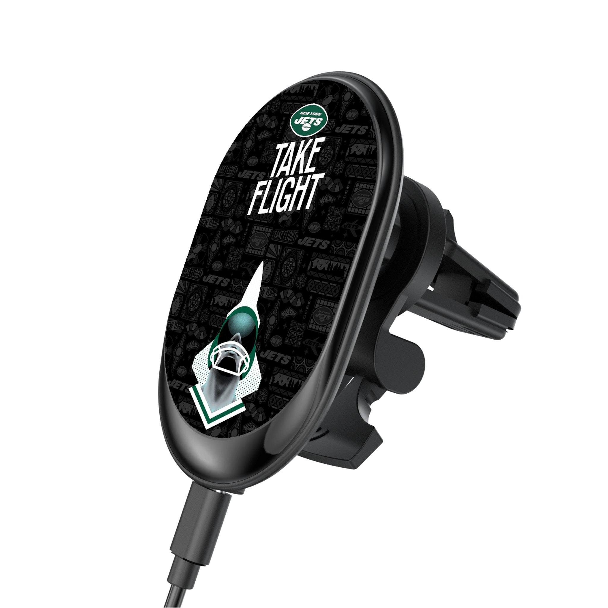 New York Jets 2024 Illustrated Limited Edition Wireless Car Charger 1