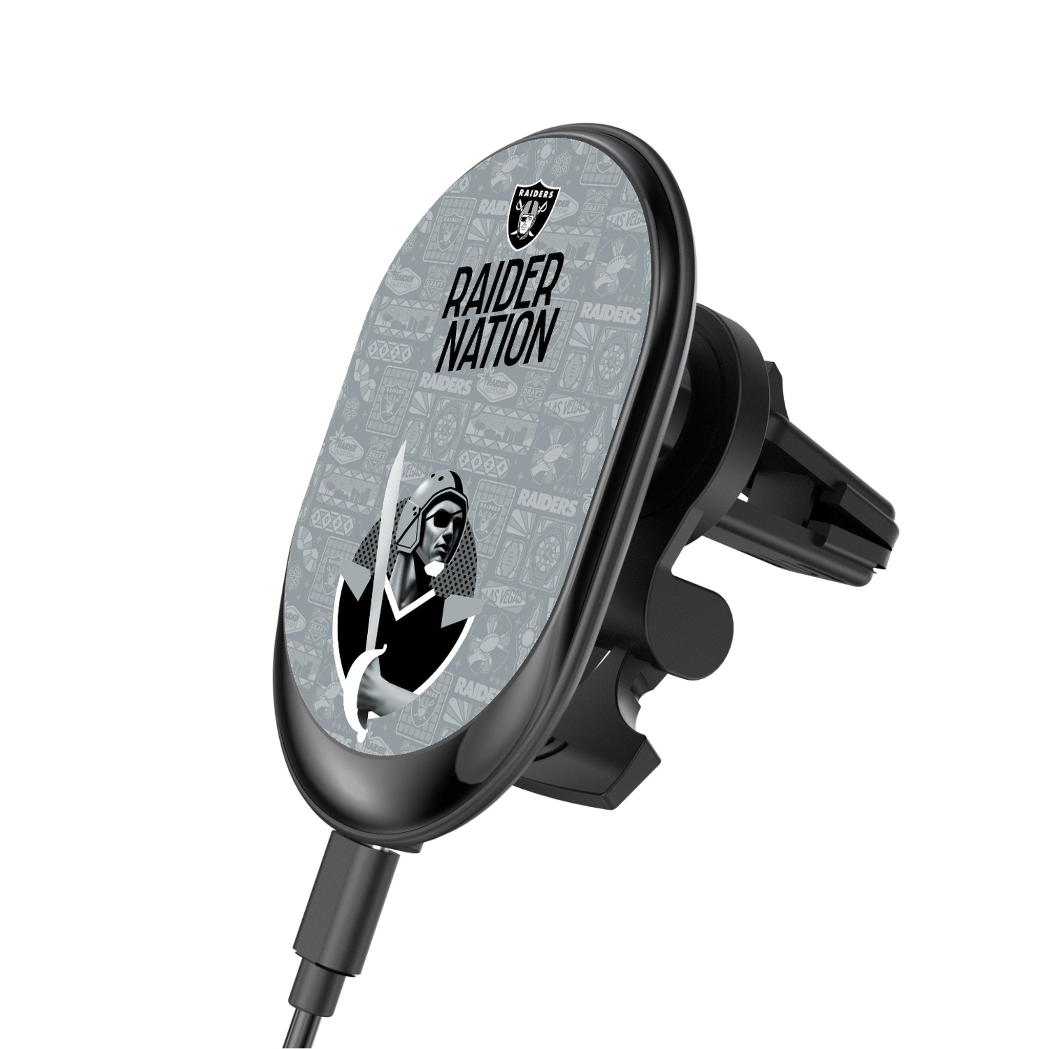 Las Vegas Raiders 2024 Illustrated Limited Edition Wireless Car Charger 1