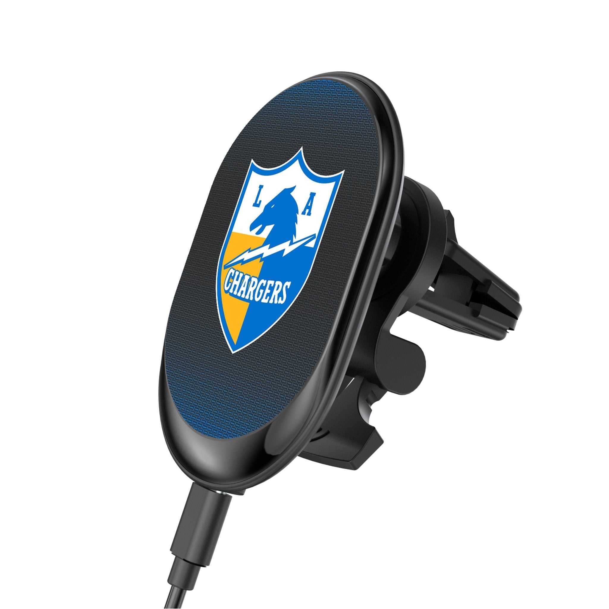 Los Angeles Chargers Historic Collection Linen Wireless Mag Car Charger 1