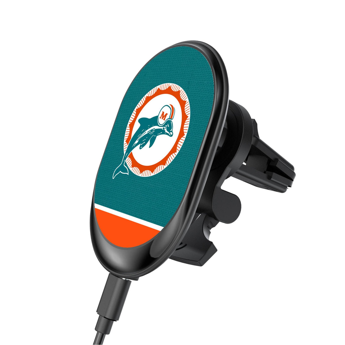 Miami Dolphins 1966-1973 Historic Collection Endzone Solid Wireless Mag Car Charger 1