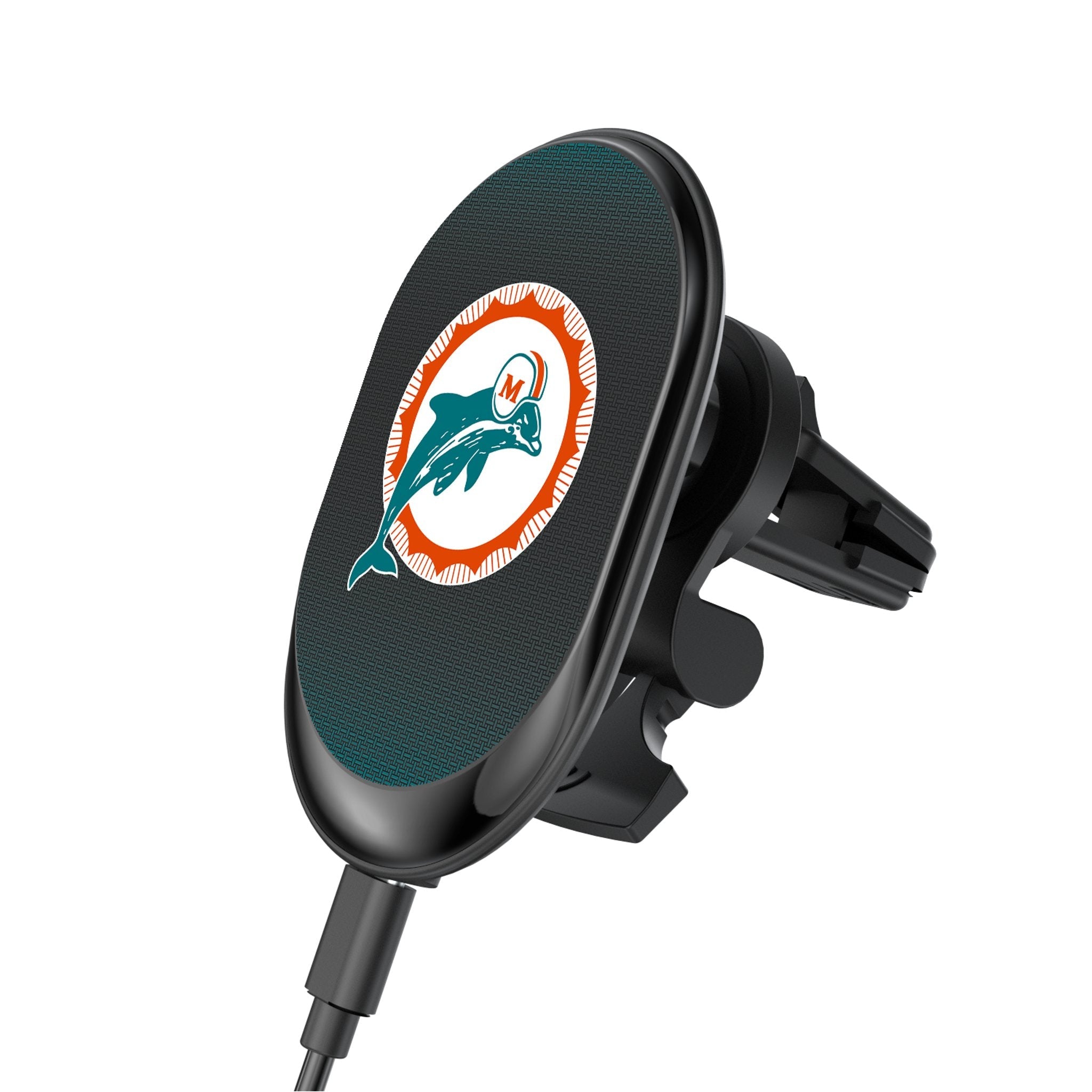 Miami Dolphins 1966-1973 Historic Collection Linen Wireless Mag Car Charger 1