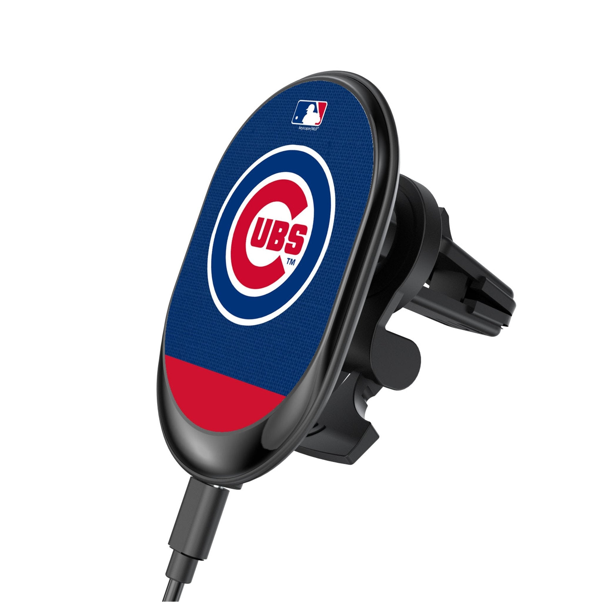 Chicago Cubs Endzone Solid Wireless Mag Car Charger 1