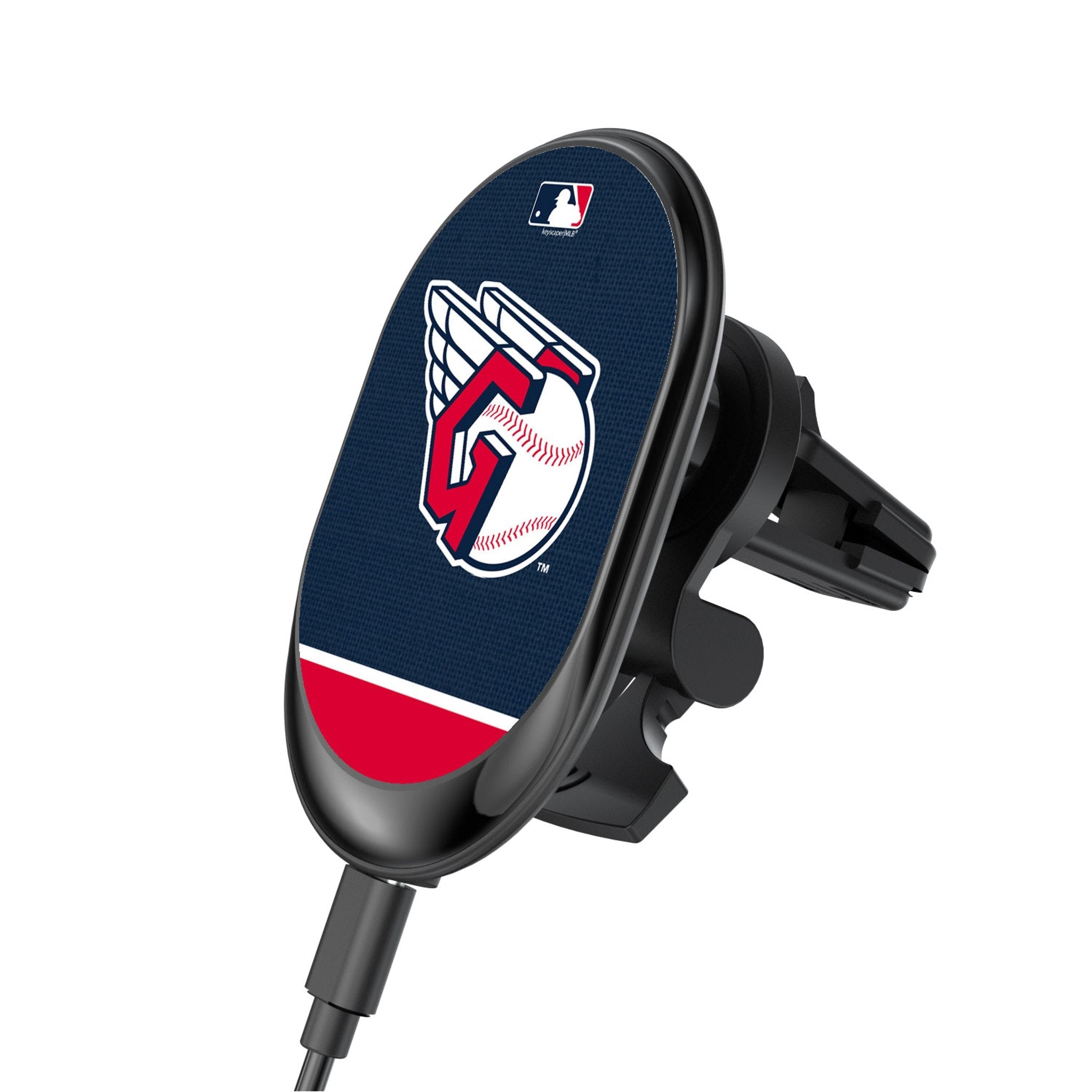 Cleveland Guardians Endzone Solid Wireless Mag Car Charger 1