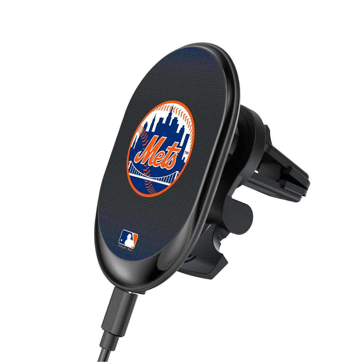 New York Mets Linen Wireless Mag Car Charger 1