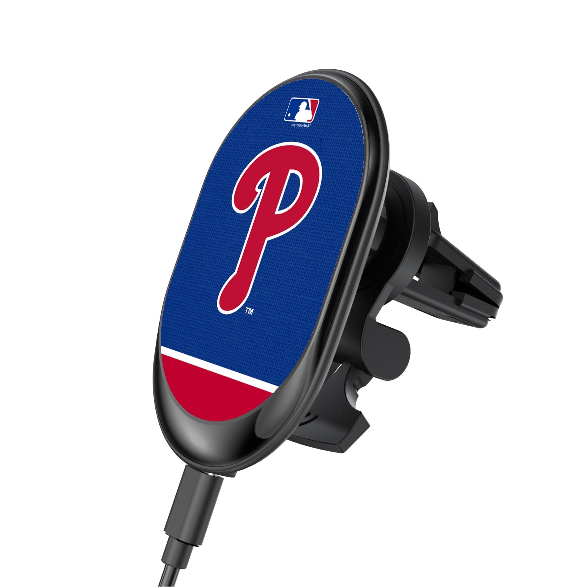 Philadelphia Phillies Endzone Solid Wireless Mag Car Charger 1