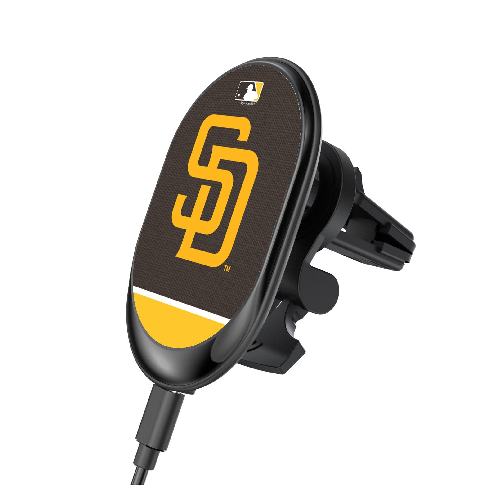 San Diego Padres Endzone Solid Wireless Mag Car Charger 1