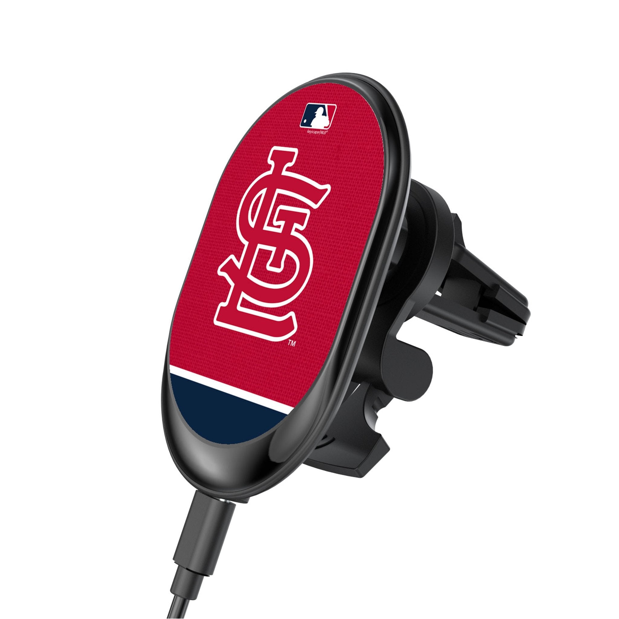 St Louis Cardinals Endzone Solid Wireless Mag Car Charger 1