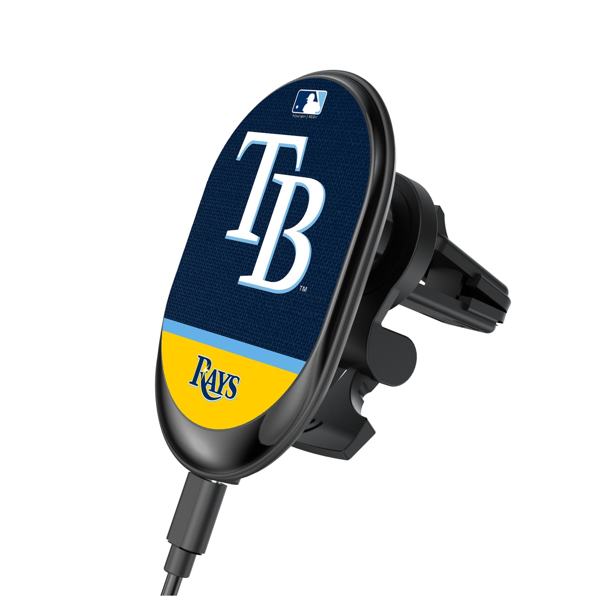 Tampa Bay Rays Endzone Solid Wireless Mag Car Charger