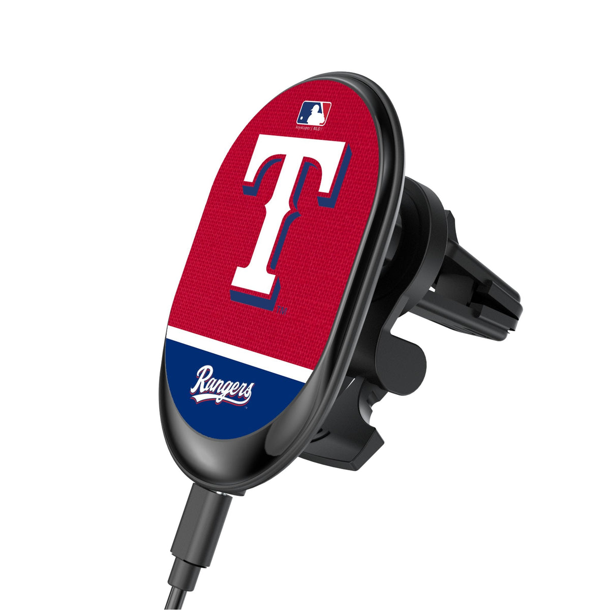 Texas Rangers Endzone Solid Wireless Mag Car Charger