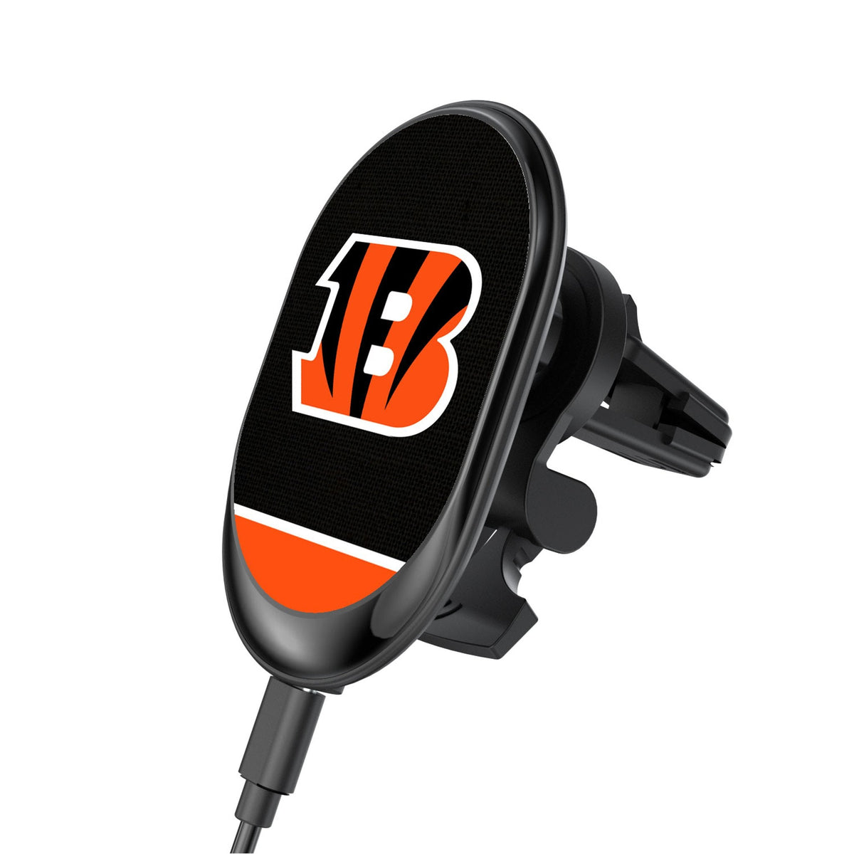 Cincinnati Bengals Endzone Solid Wireless Mag Car Charger 1