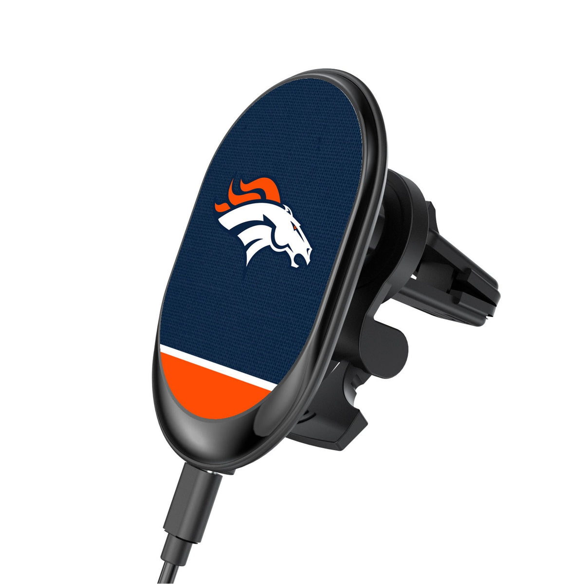 Denver Broncos Endzone Solid Wireless Mag Car Charger 1