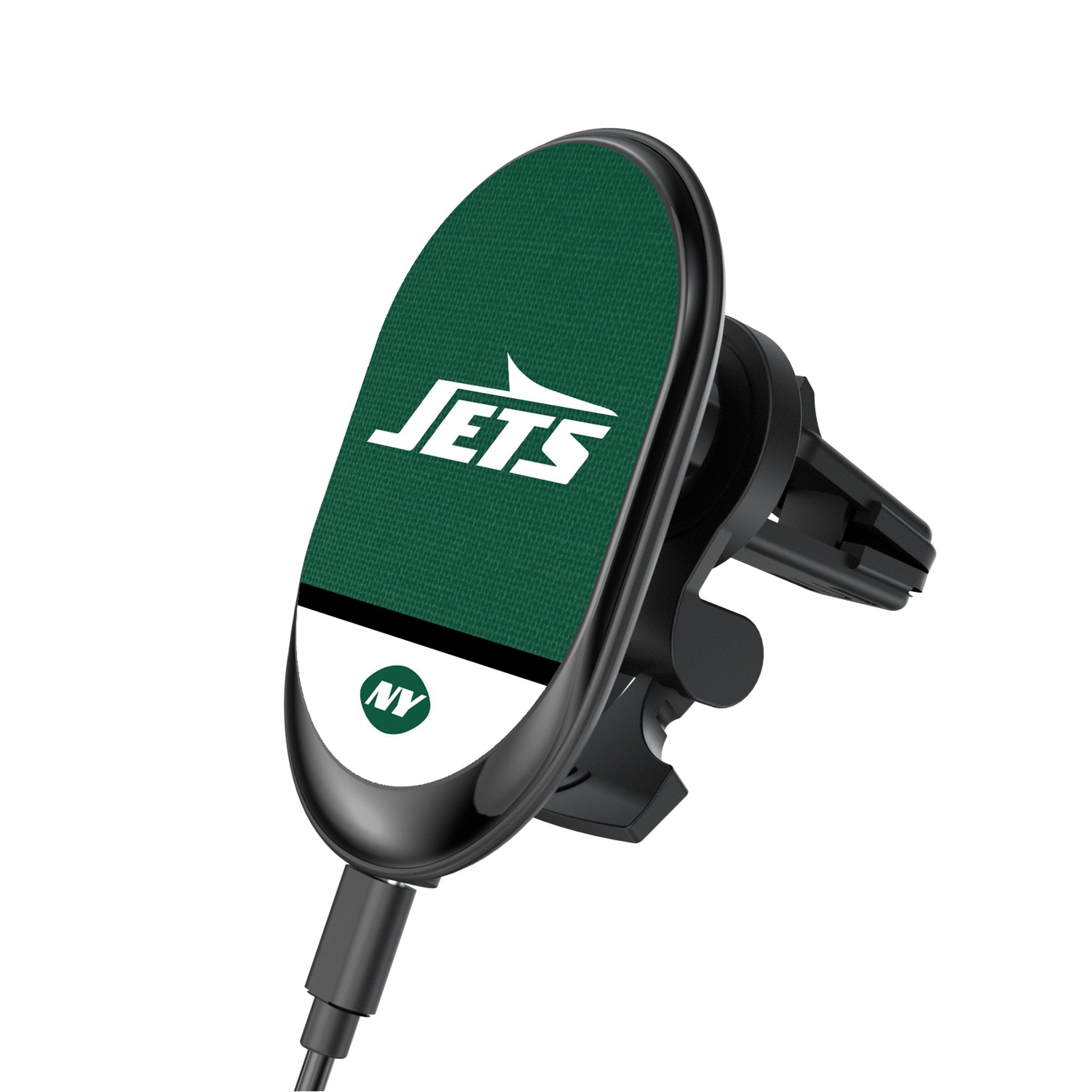 New York Jets Endzone Solid Wireless Mag Car Charger 1