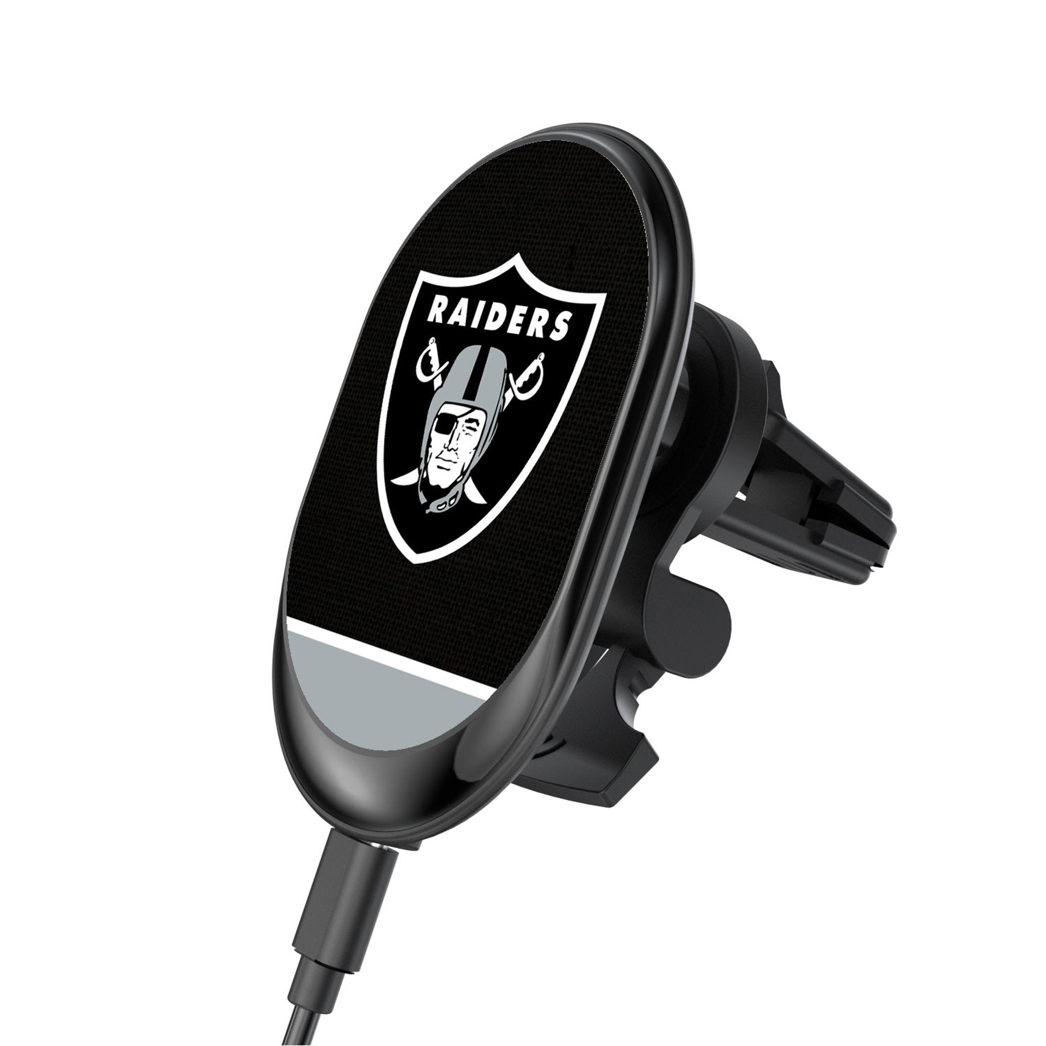Las Vegas Raiders Endzone Solid Wireless Mag Car Charger 1