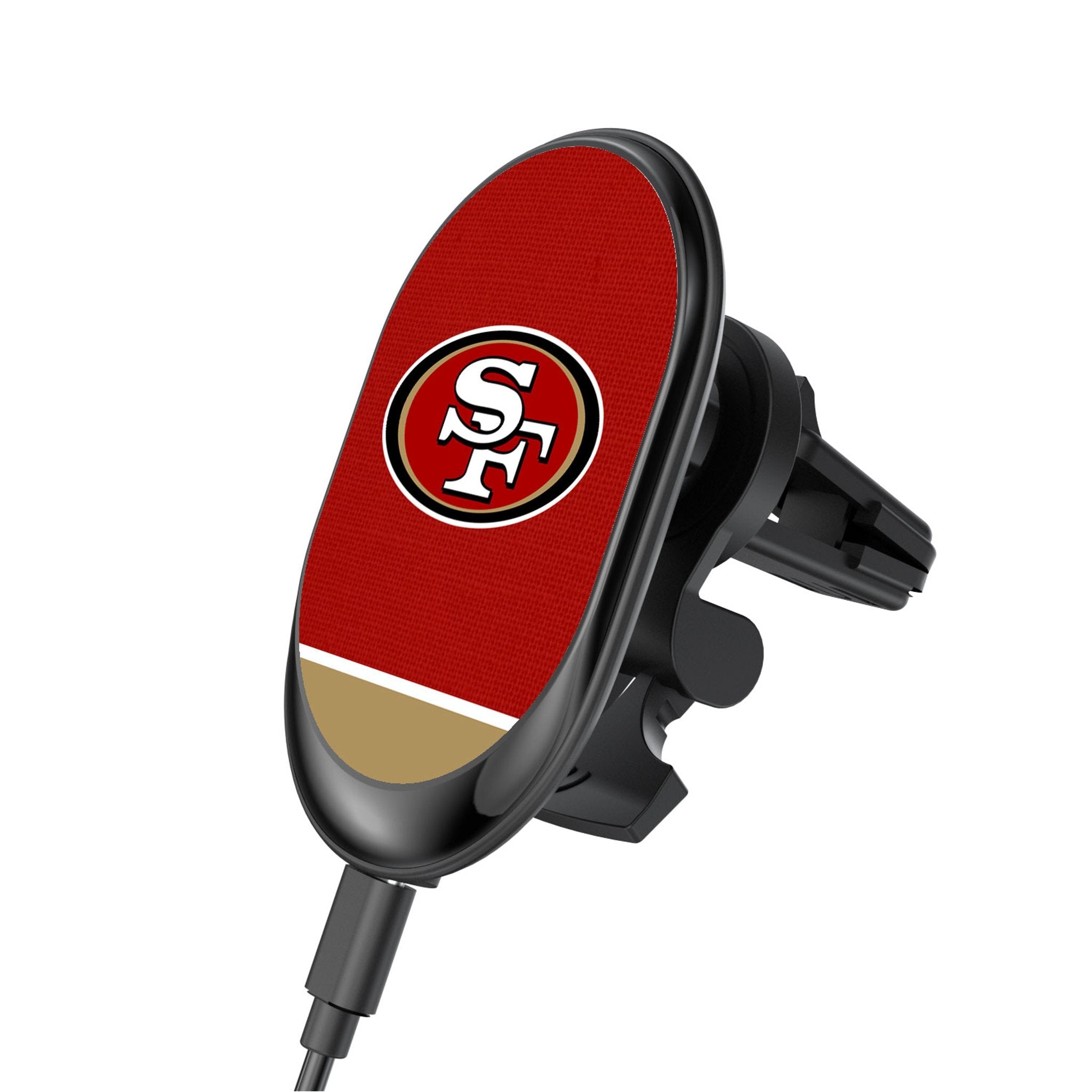 San Francisco 49ers Endzone Solid Wireless Mag Car Charger 1