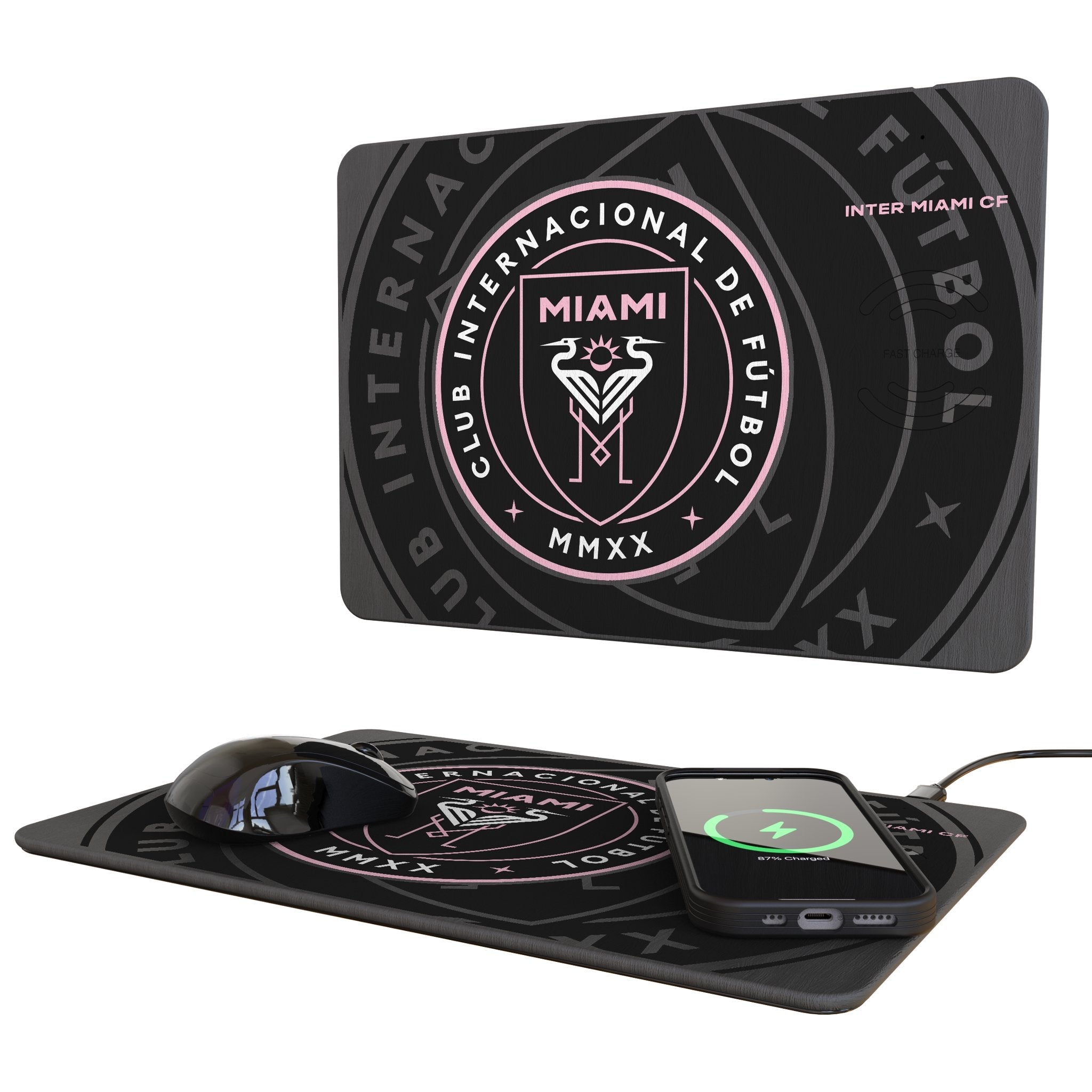 Inter Miami CF Monocolor Tilt 15-Watt Wireless Charger and Mouse Pad 1