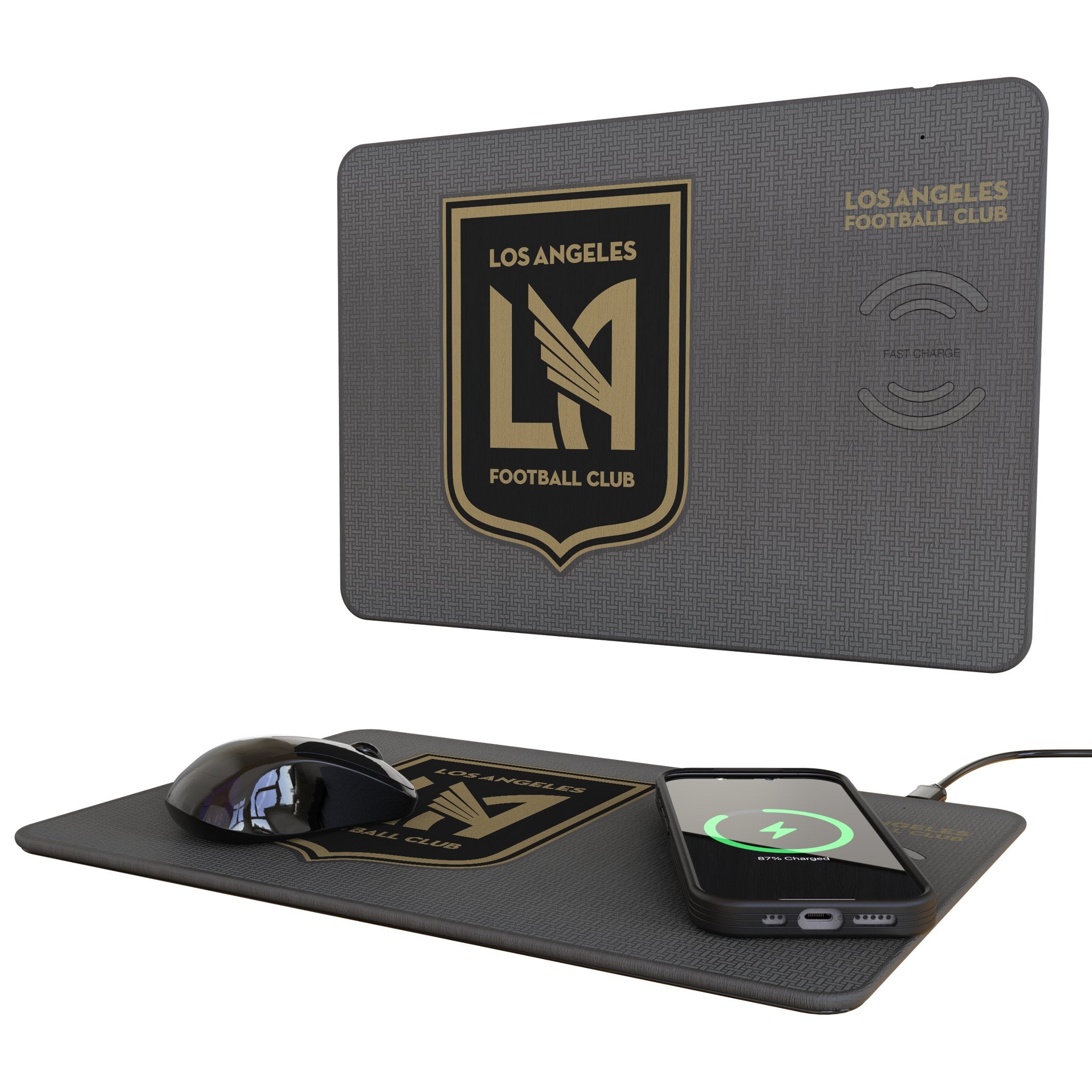 Los Angeles Football Club Linen 15-Watt Wireless Charger and Mouse Pad
