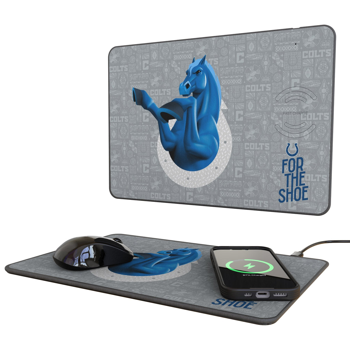 Indianapolis Colts 2024 Edition 15-Watt Wireless Charger and Mouse Pad 1