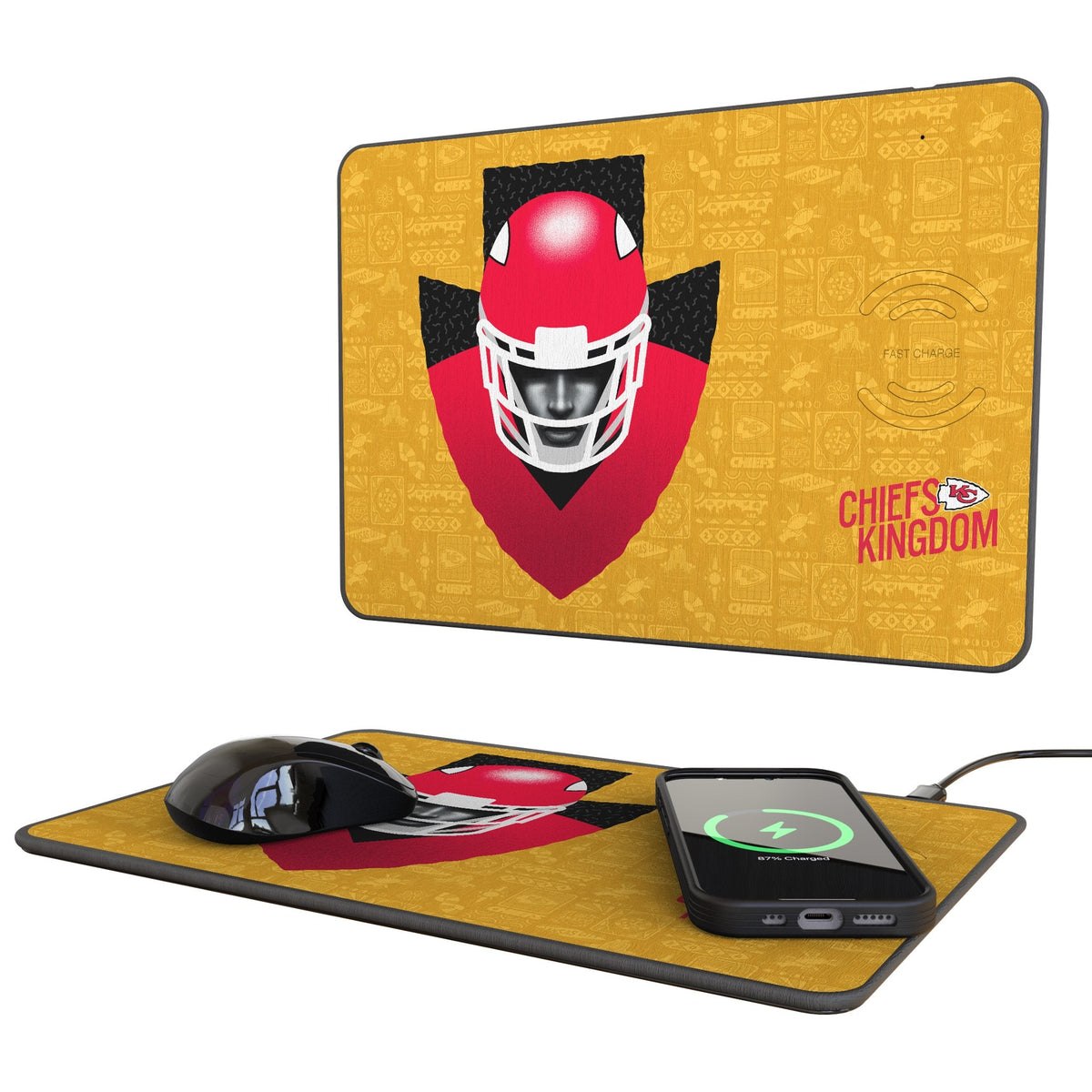 Kansas City Chiefs 2024 Edition 15-Watt Wireless Charger and Mouse Pad 1