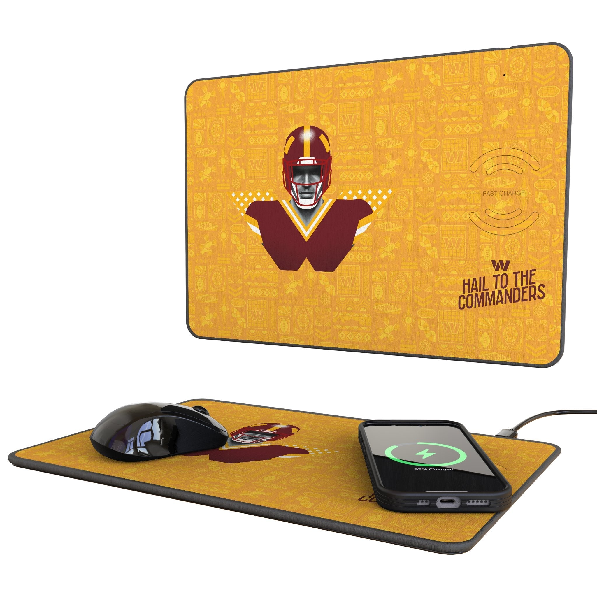 Washington Commanders 2024 Edition 15-Watt Wireless Charger and Mouse Pad 1
