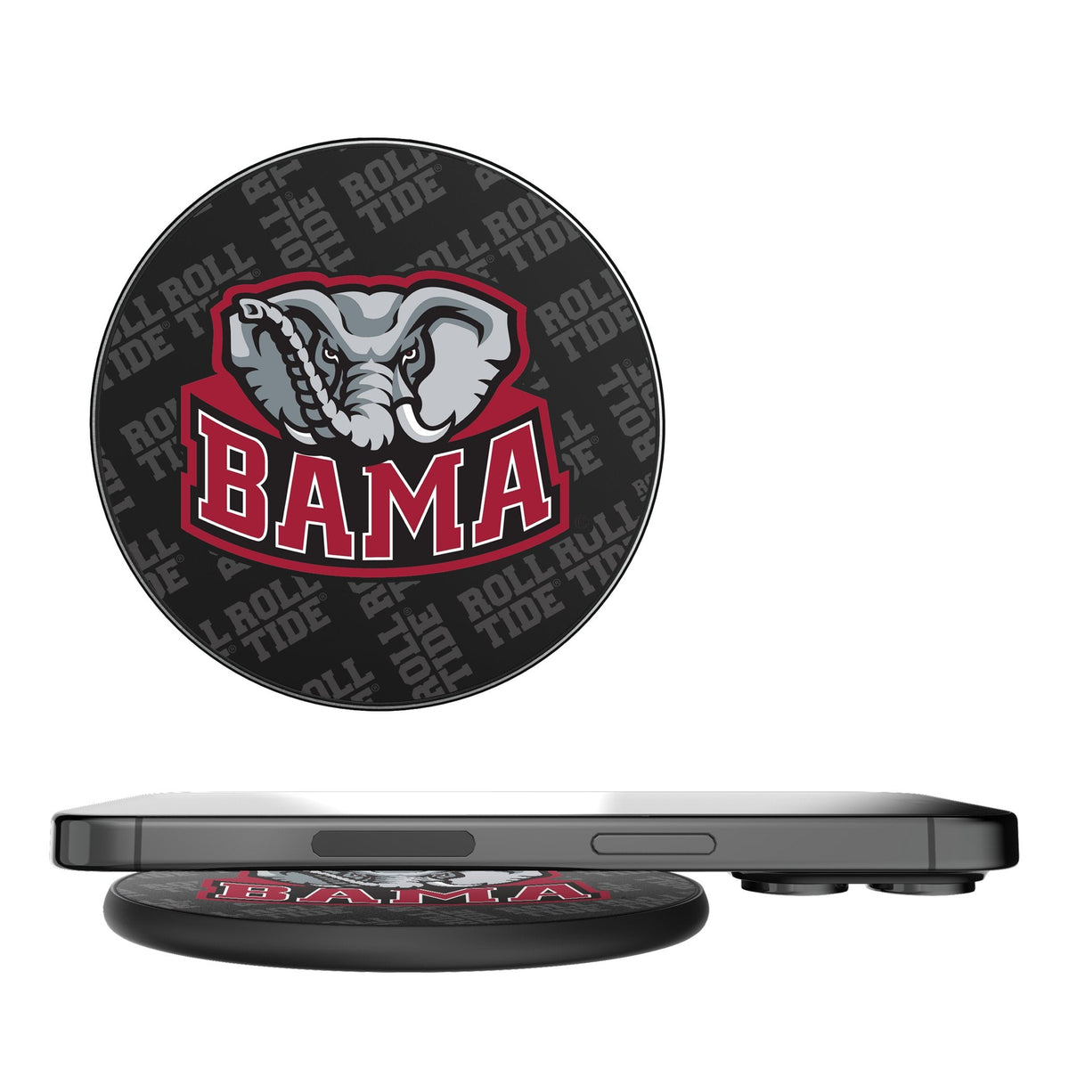 University of Alabama Crimson Tide Script A Quadtile 15-Watt Wireless Charger 1