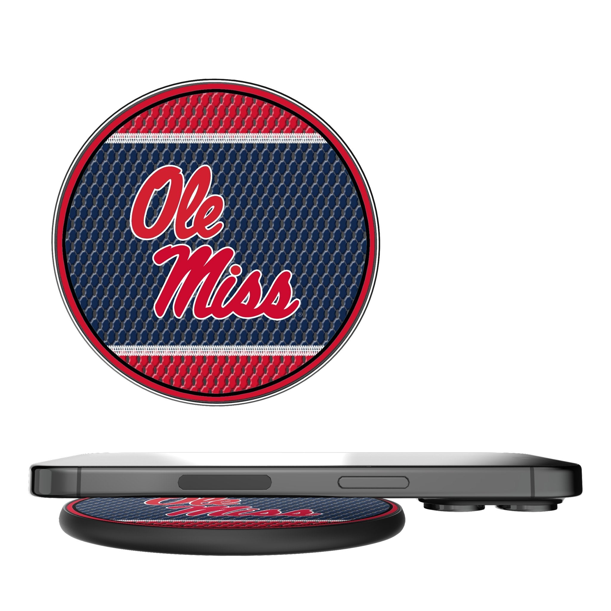 University of Mississippi Rebels Mesh 15-Watt Wireless Charger 1