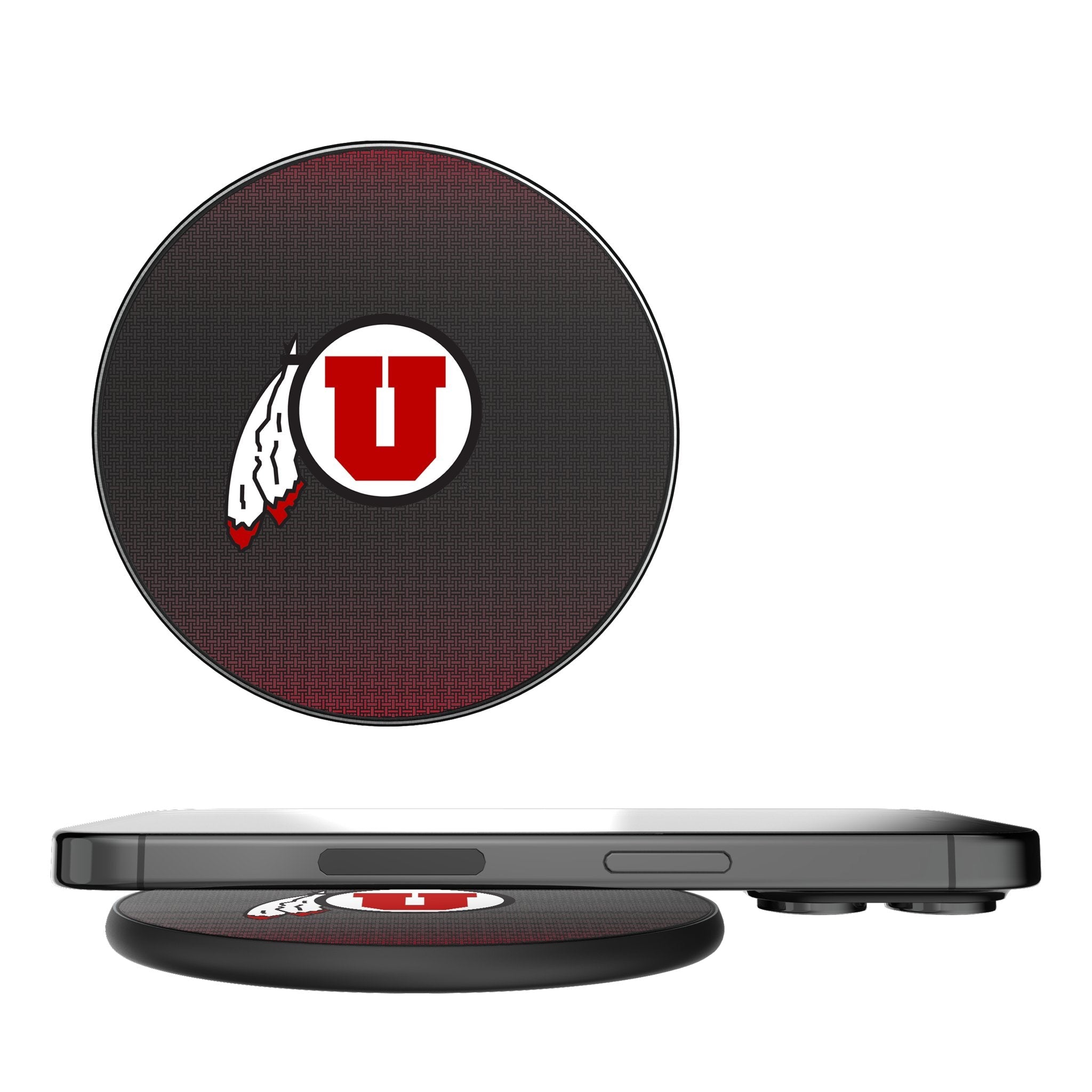 University of Utah Utes Linen 15-Watt Wireless Charger 1