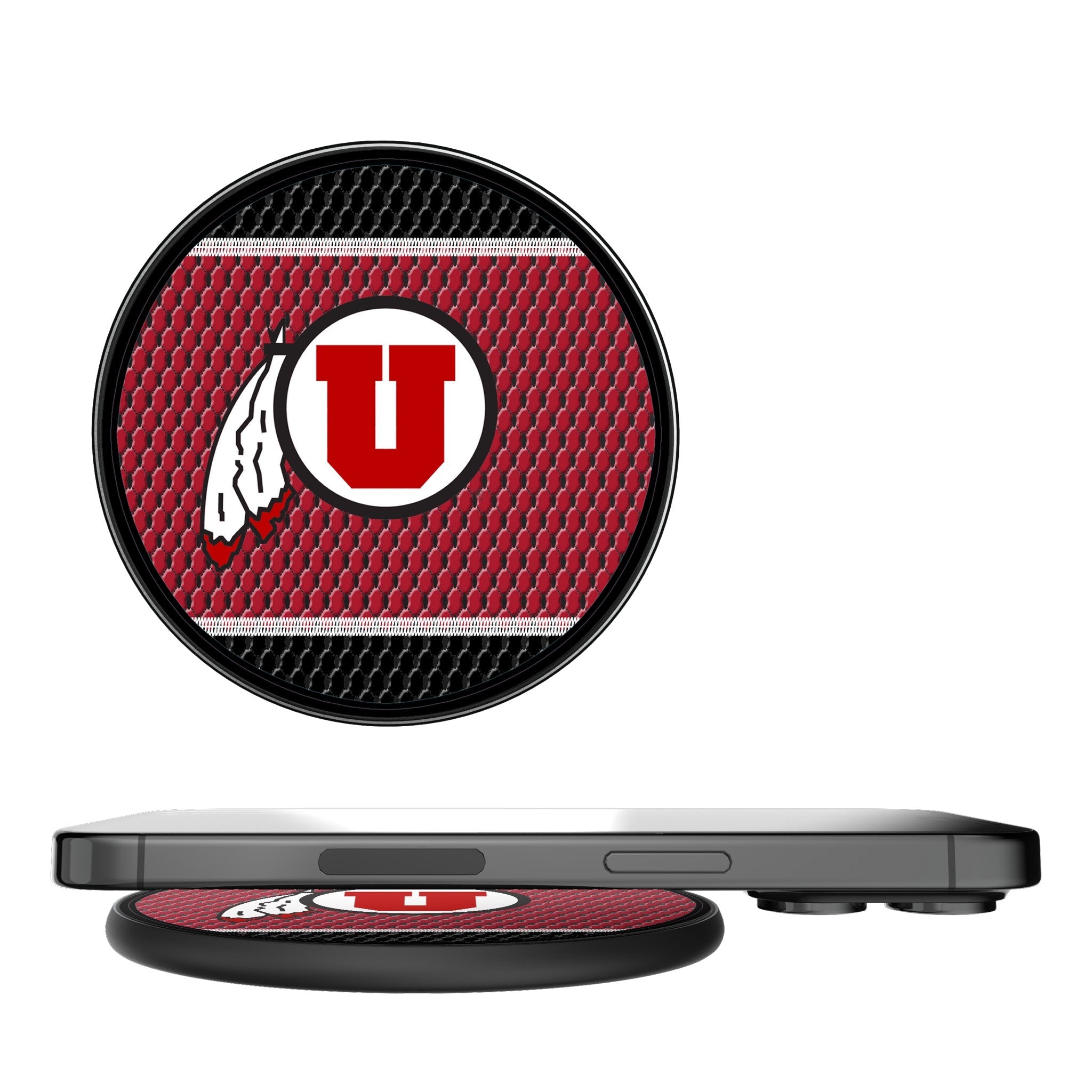 University of Utah Utes Mesh 15-Watt Wireless Charger 1