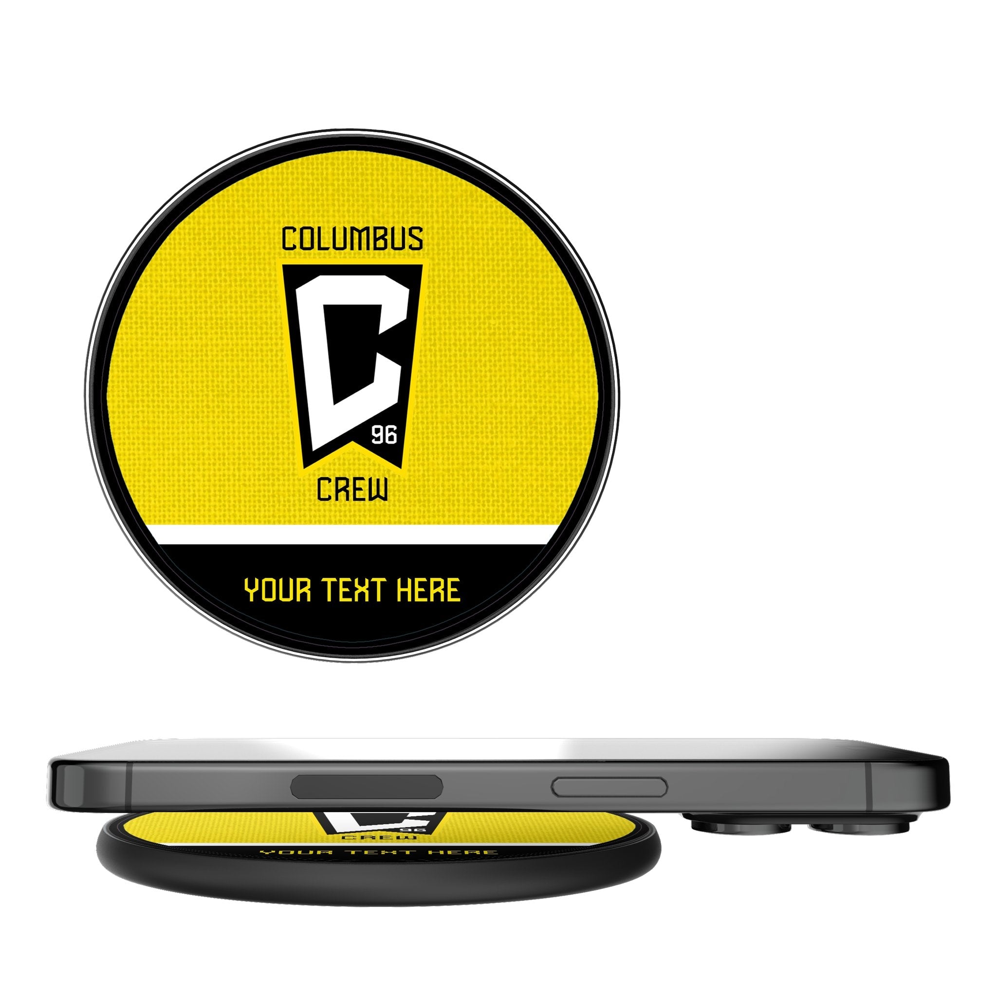 Columbus Crew Personalized Endzone Solid 15-Watt Wireless Charger 1