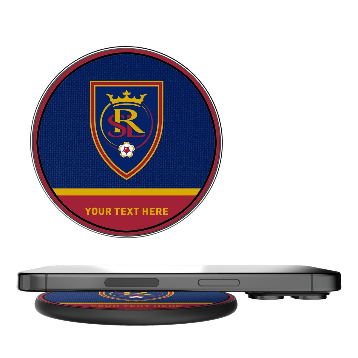 Real Salt Lake Personalized Endzone Solid 15-Watt Wireless Charger 1