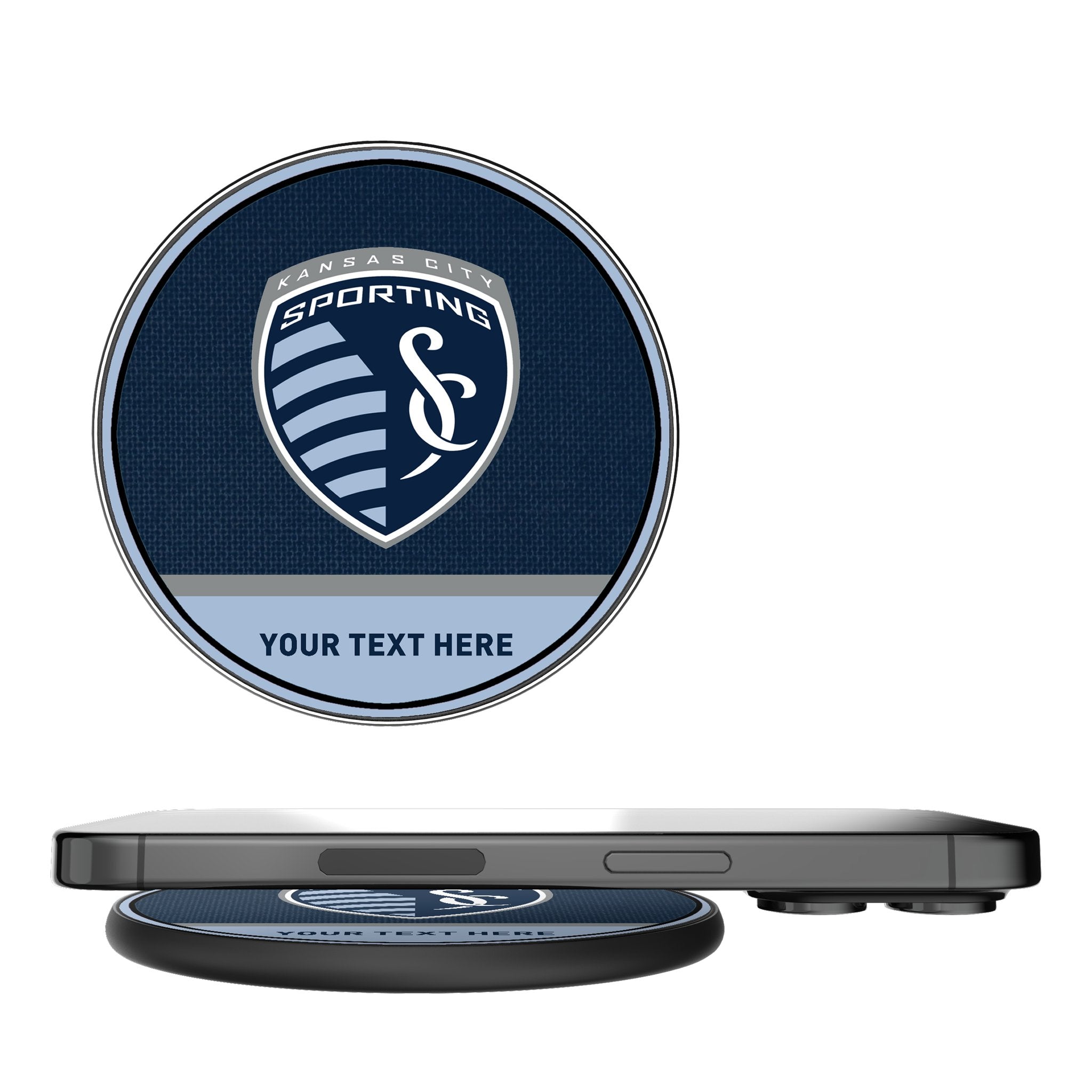 Sporting Kansas City Personalized Endzone Solid 15-Watt Wireless Charger 1