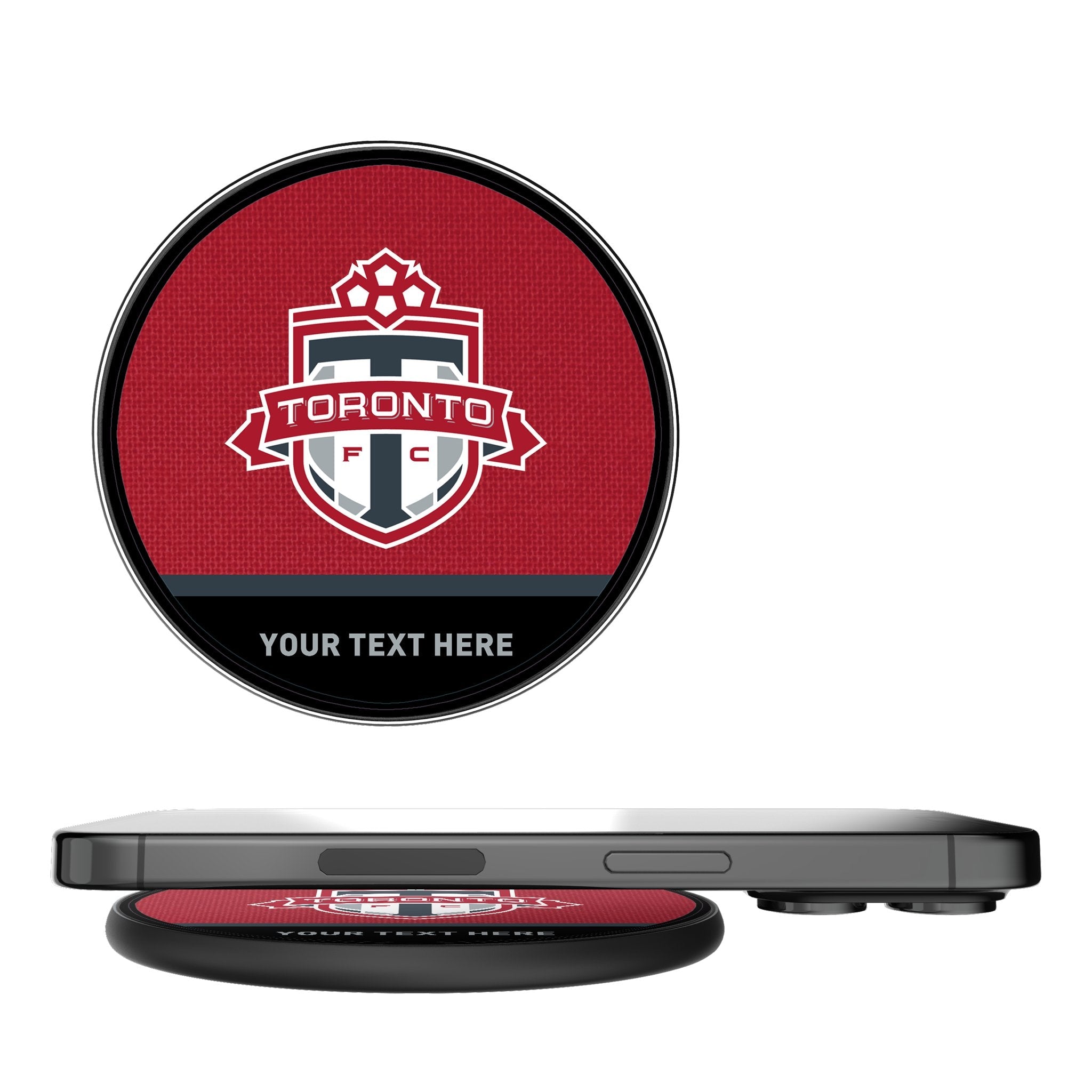 Toronto FC Personalized Endzone Solid 15-Watt Wireless Charger