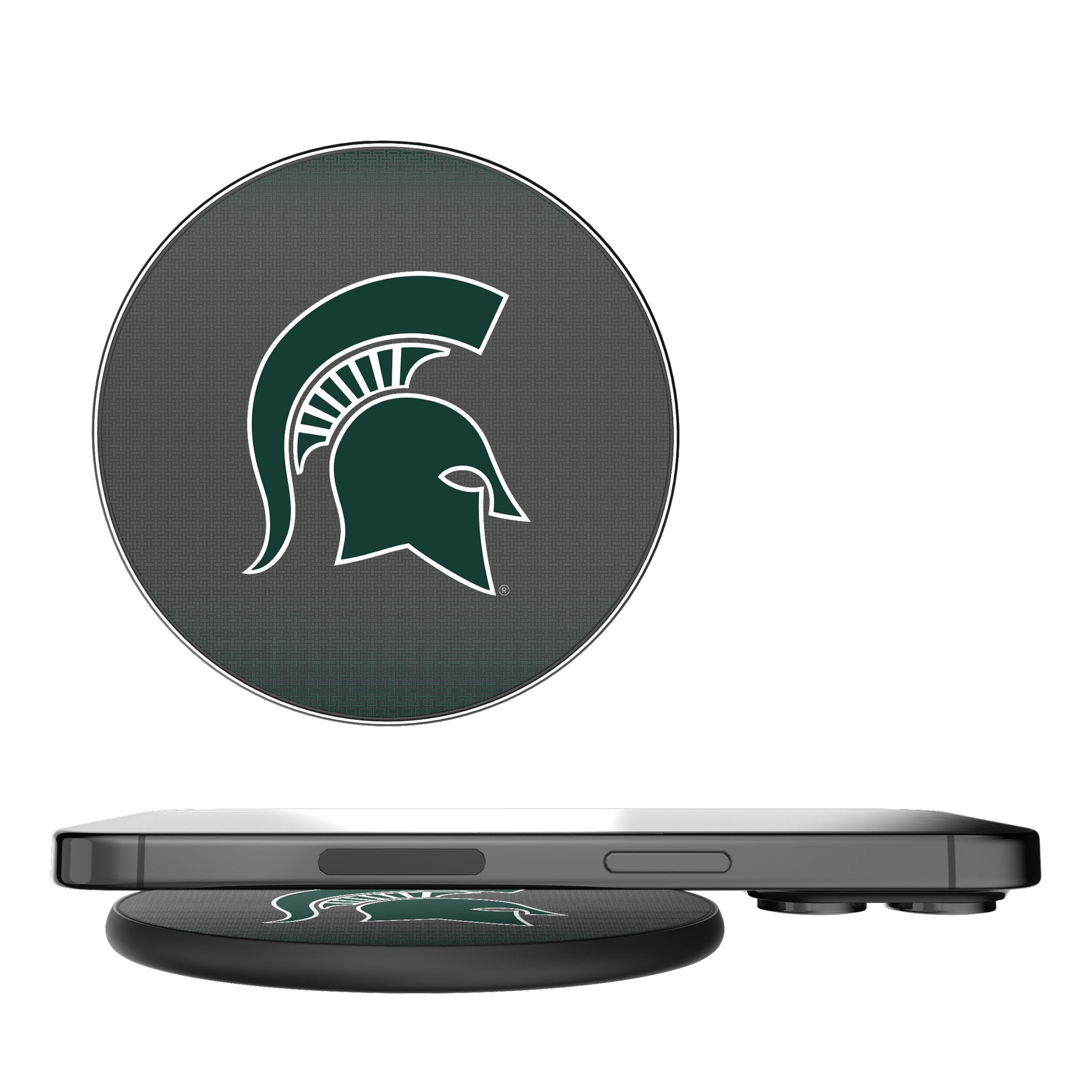 Michigan State University Spartans Linen 15-Watt Wireless Charger 1