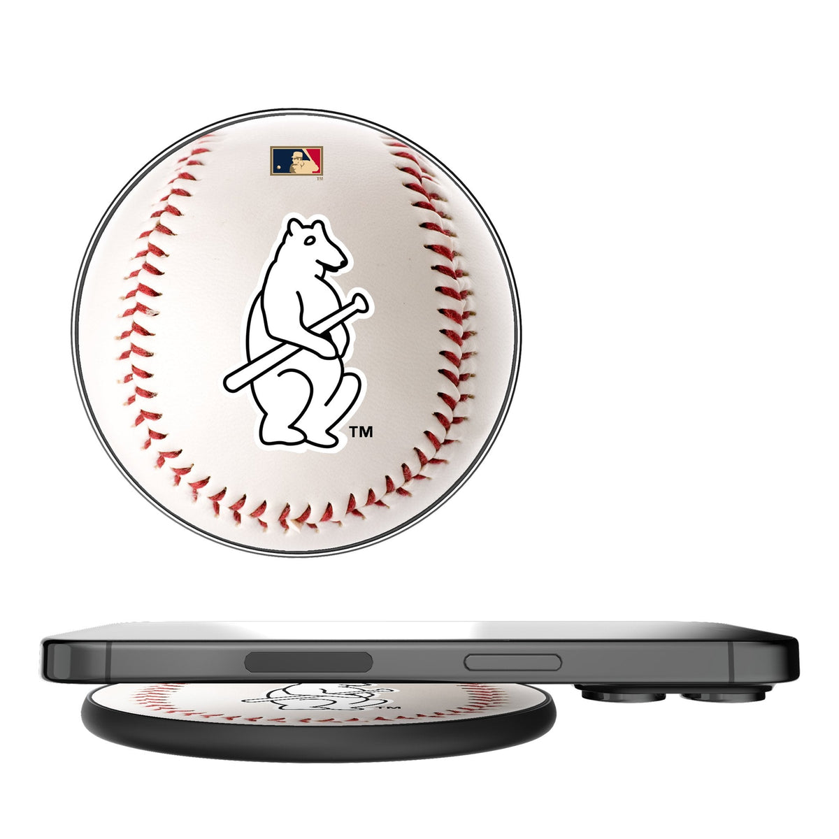 Chicago Cubs 1914 - Cooperstown Collection Baseball 15-Watt Wireless Charger 1
