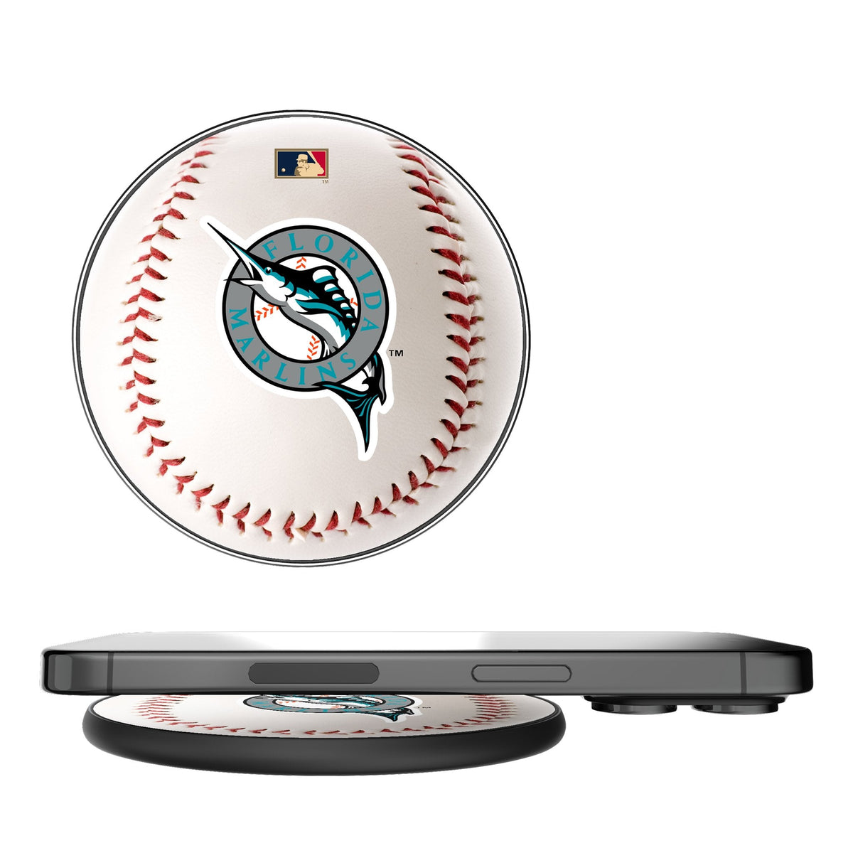 Miami Marlins 1993-2011 - Cooperstown Collection Baseball 15-Watt Wireless Charger 1
