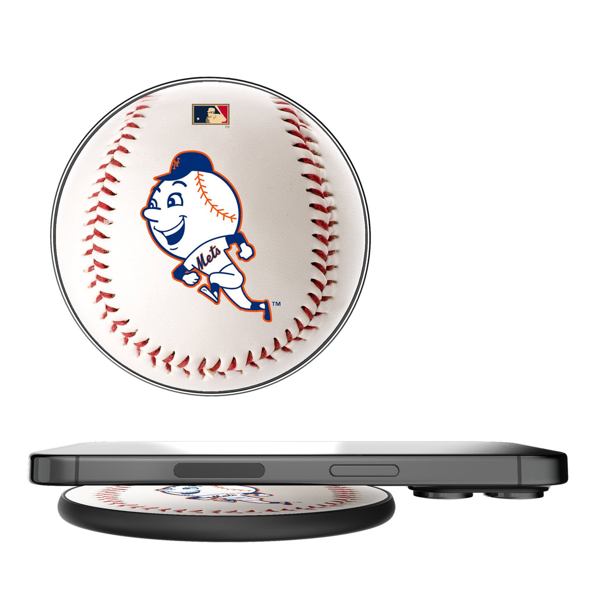 New York Mets 2014 - Cooperstown Collection Baseball 15-Watt Wireless Charger 1