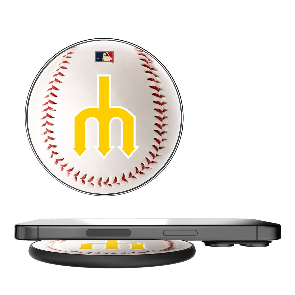 Seattle Mariners 1977-1980 - Cooperstown Collection Baseball 15-Watt Wireless Charger 1