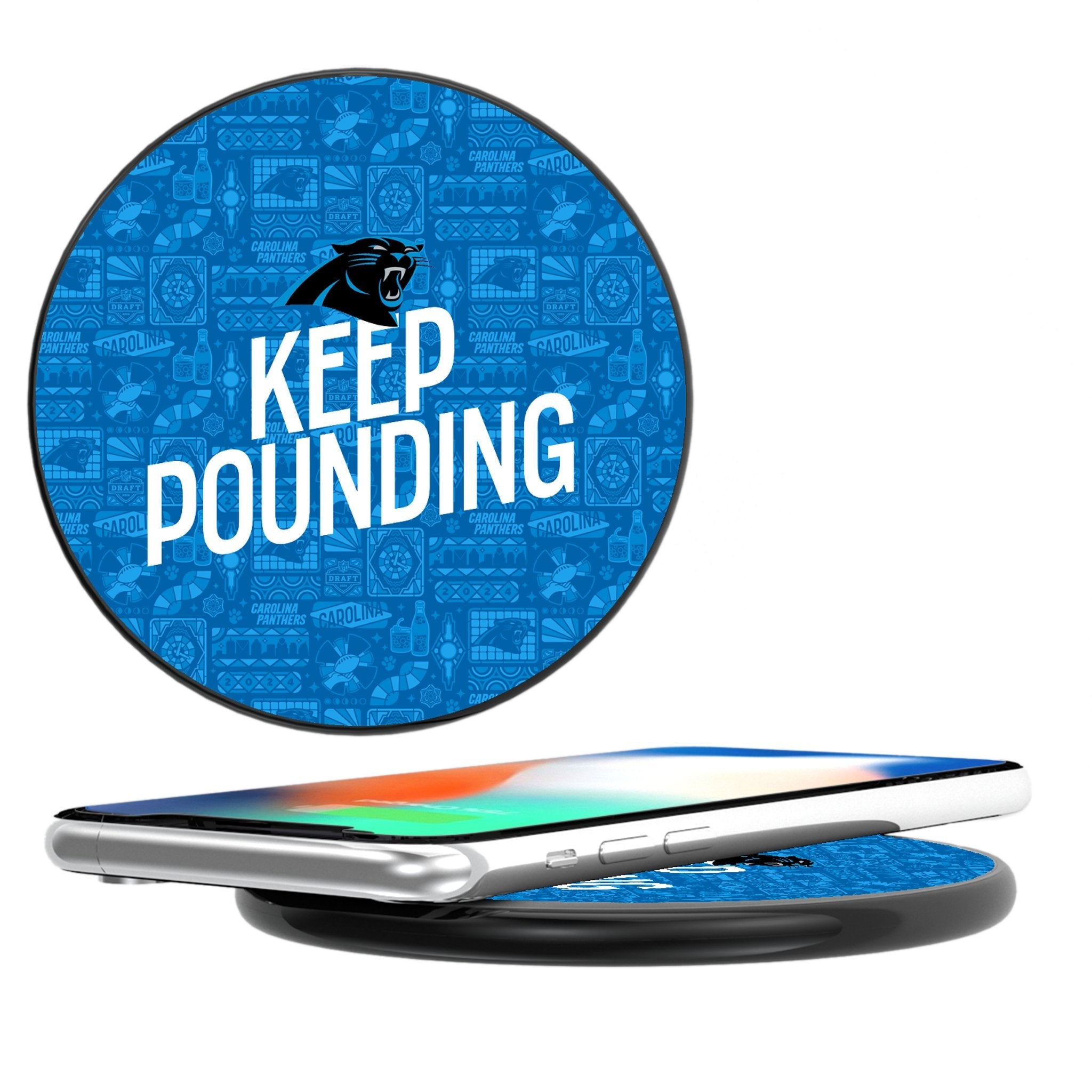 Carolina Panthers 2024 Illustrated Limited Edition 15-Watt Wireless Charger 1