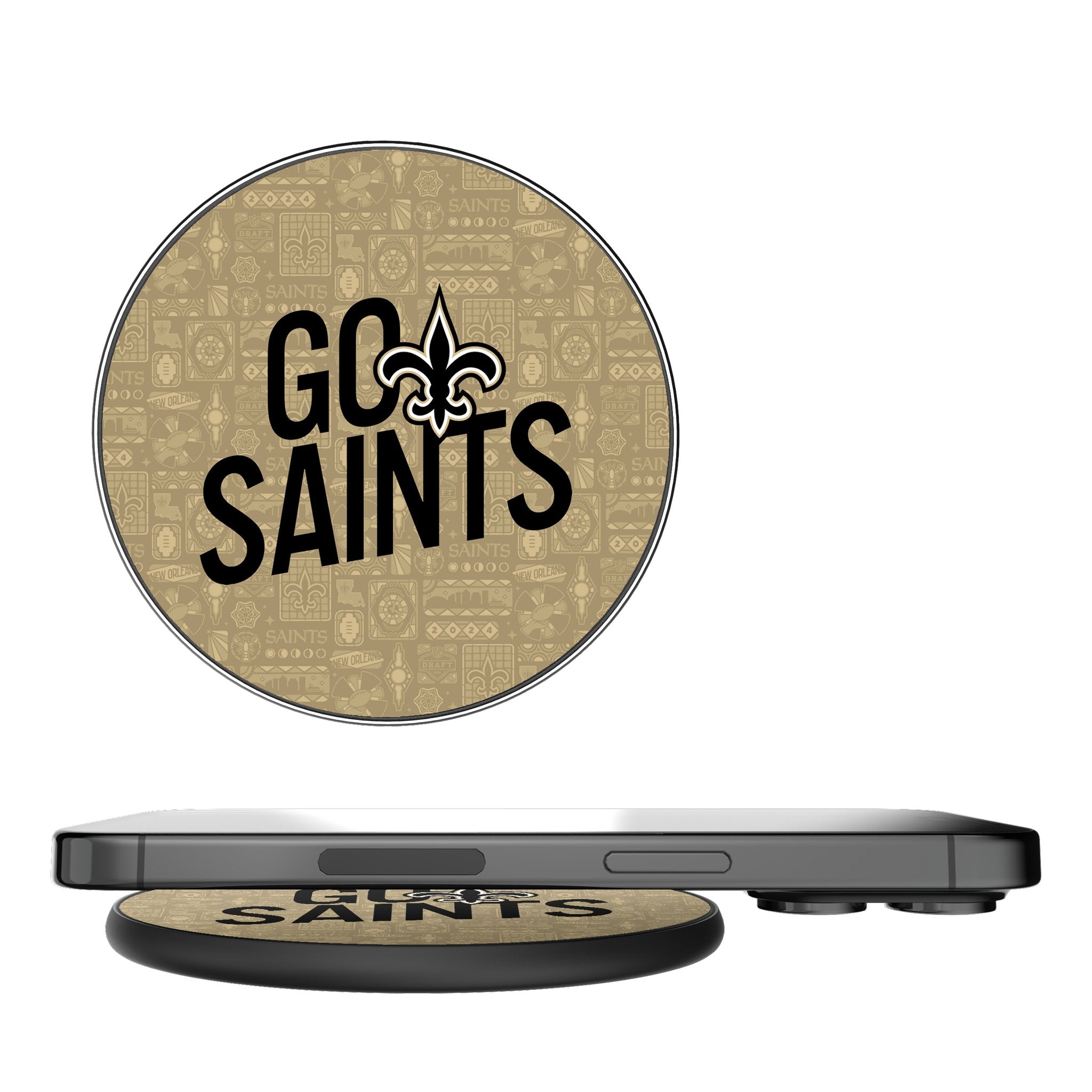 New Orleans Saints 2024 Illustrated Limited Edition 15-Watt Wireless Charger 1